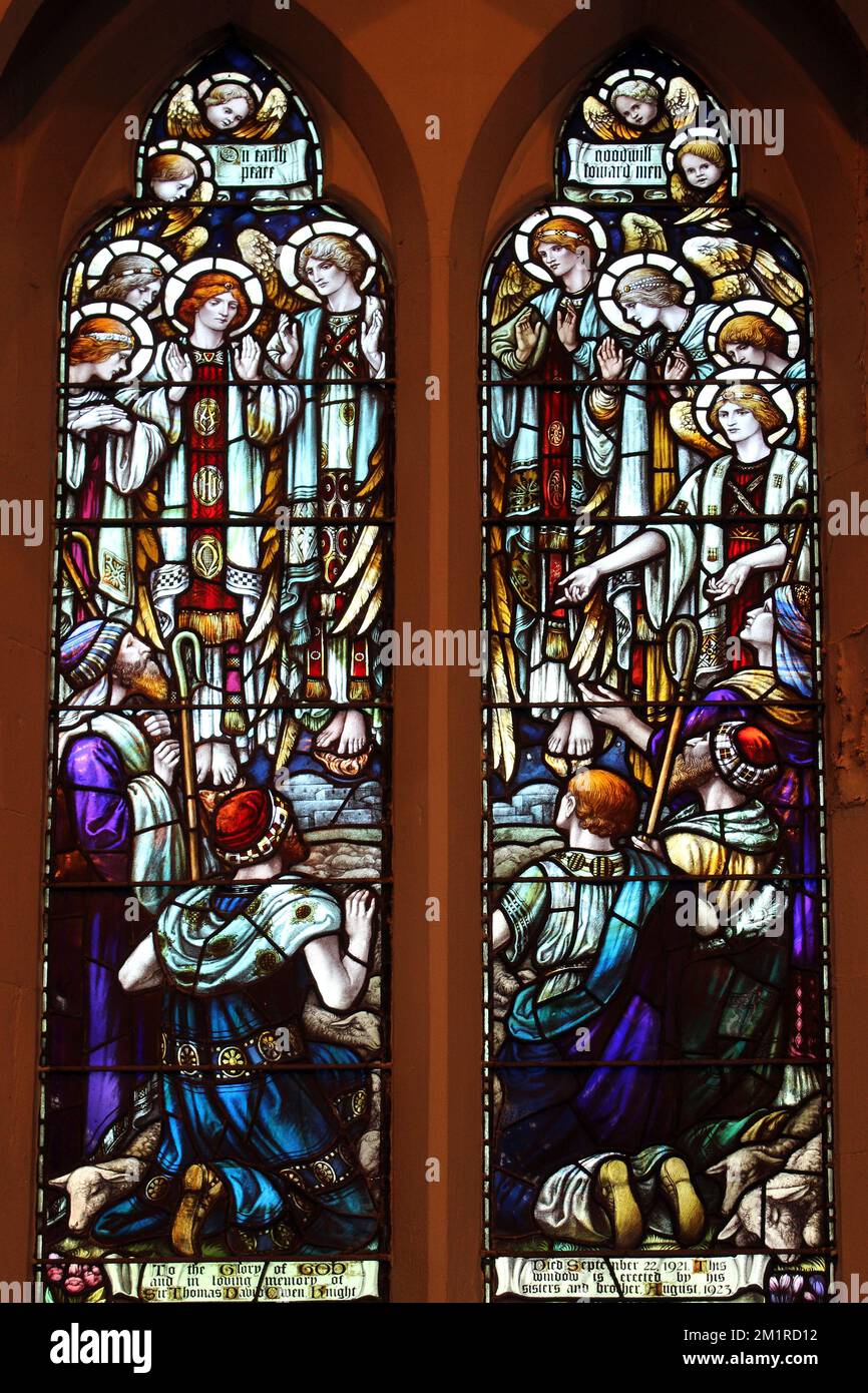 Angels Appearing To The Shepherds Stained Glass Window, St James, New