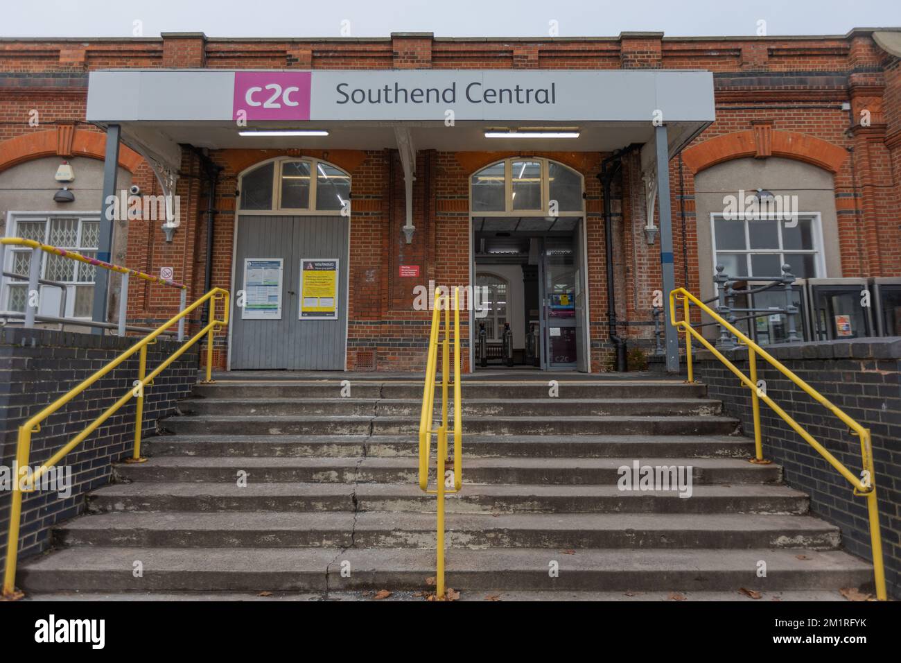 Southend on Sea, UK. 13th Dec, 2022. Southend Central railway station, on the C2C line, is running a reduced service as the RMT continue their industrial action. Penelope Barritt/Alamy Live News Stock Photo