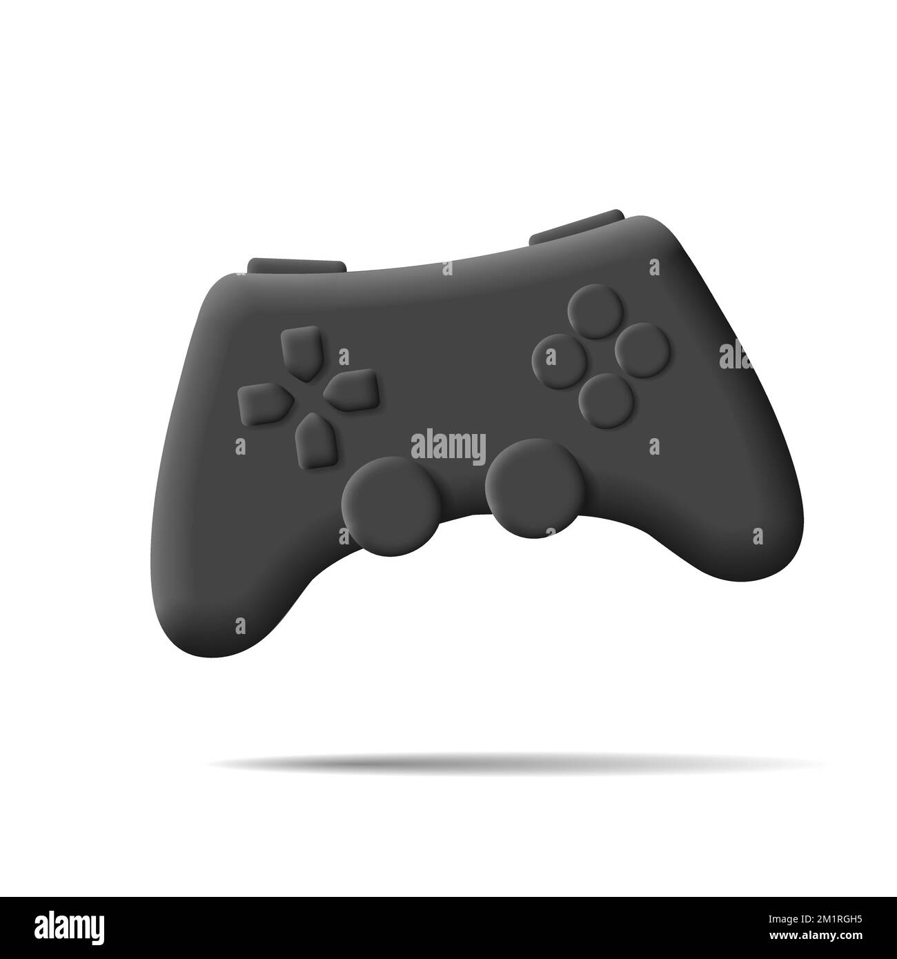 3d detailed illustration of gamepad controllerwith buttons, render