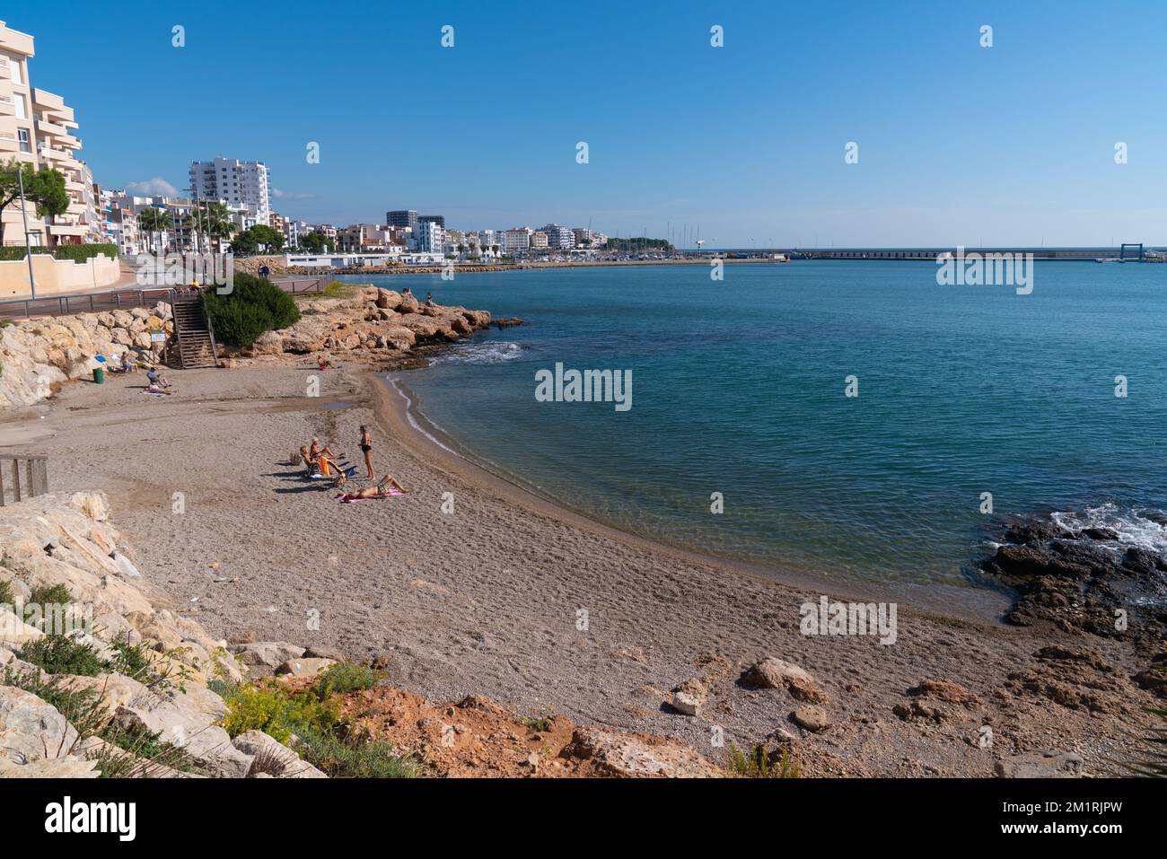 Platja beach L'Ampolla Spain one of beautiful beaches in the