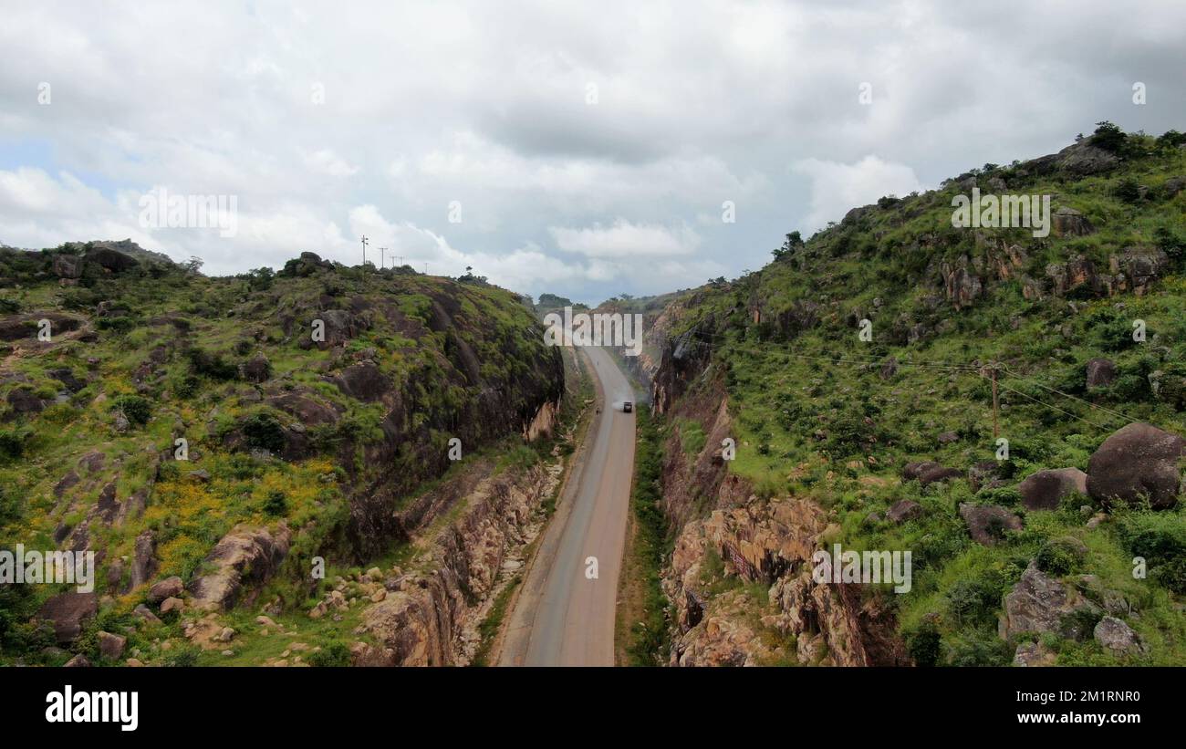 visit Plateau state, Nigeria in Africa. Home of peace and tourism located in the heart of Nigeria endowed with beautiful landscape and a cold weather. Stock Photo