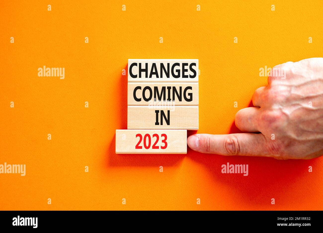Changes coming in 2023 symbol. Concept word Changes coming in 2023 on ...