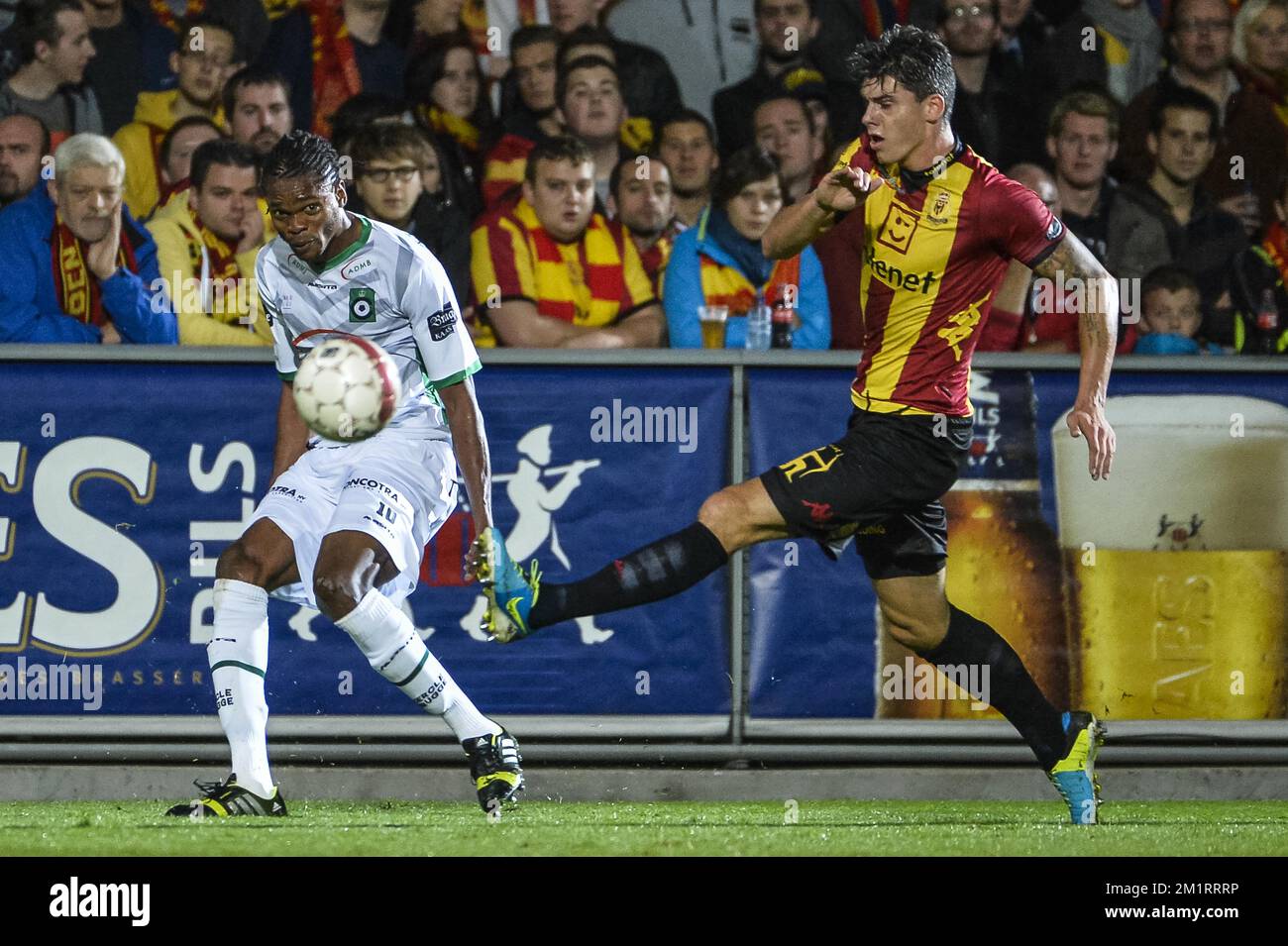 Cercle's Michael Uchebo pictured during the Jupiler Pro League match between KV Mechelen and Cercle Brugge, in Mechelen, Saturday 05 October 2013, on day 10 of the Belgian soccer championship.  Stock Photo