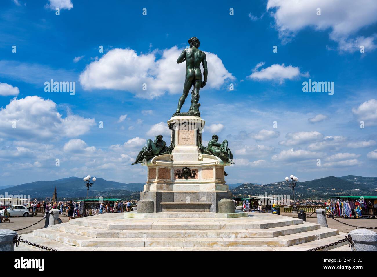 Bronze replica of Michelangelo's David on Piazzale Michelangelo in