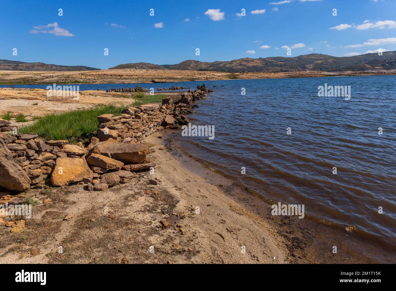 Artificial lake created by the Barragem do Alto Rabagao or Pisoes Dam, Montalegre, Portugal