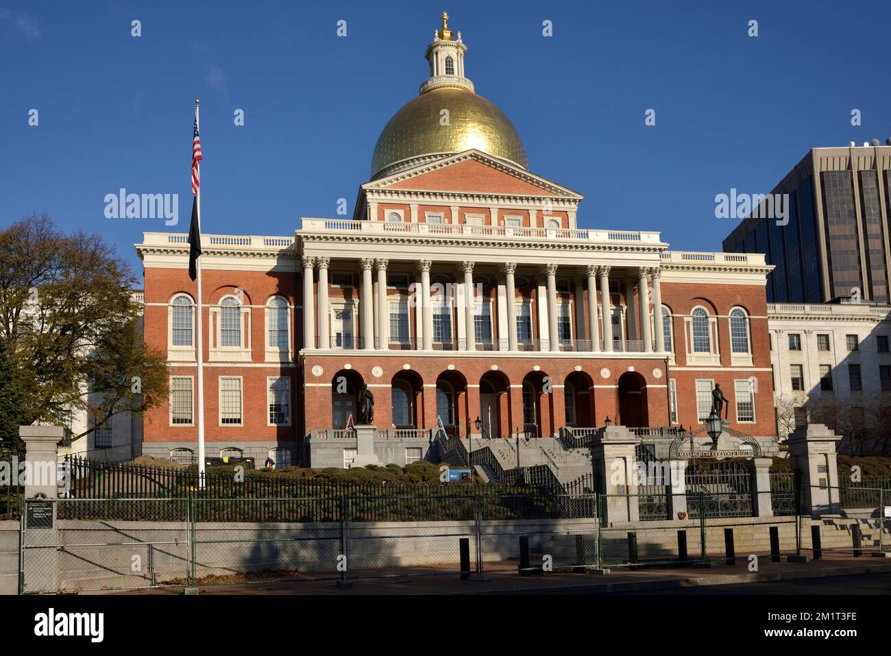 Massachusetts State House, Beacon Hill, Boston, Massachusetts, USA Stock Photo