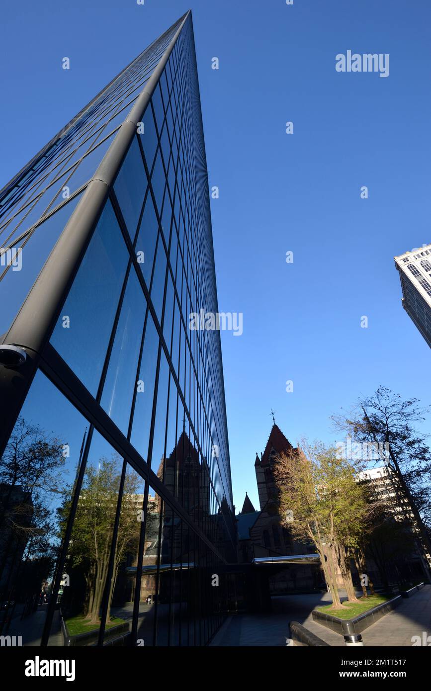 200 Clarendon, John Hancock Tower, Copley Square, Boston, Massachusetts, USA Stock Photo