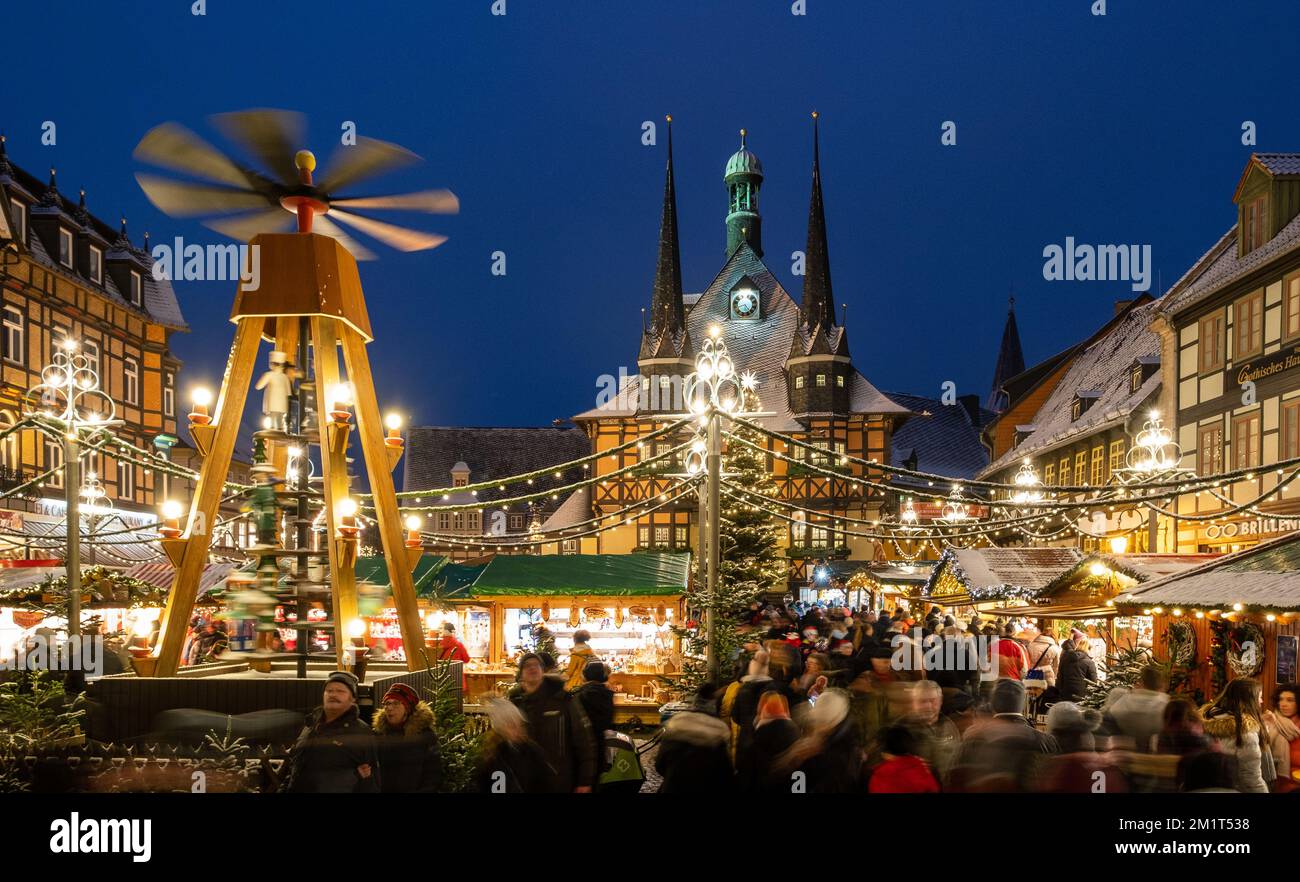 Traditional German Christmas market Stock Photo