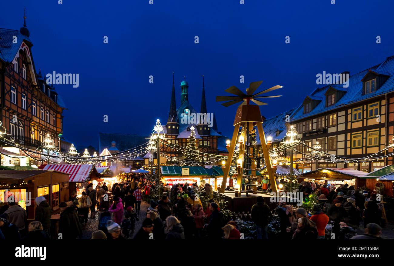Traditional German Christmas market Stock Photo