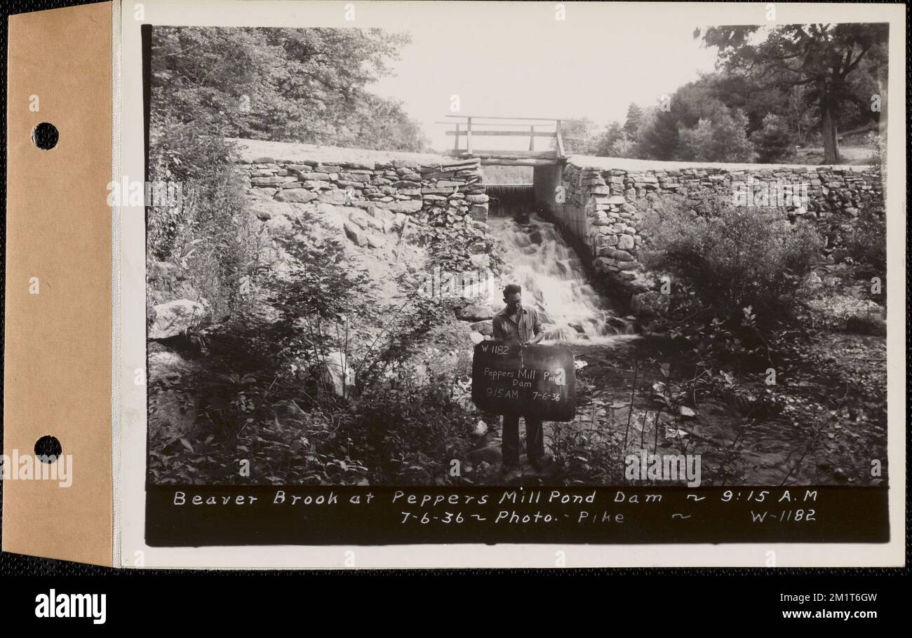 Beaver Brook at Pepper's mill pond dam, Ware, Mass., 915 AM, Jul. 6