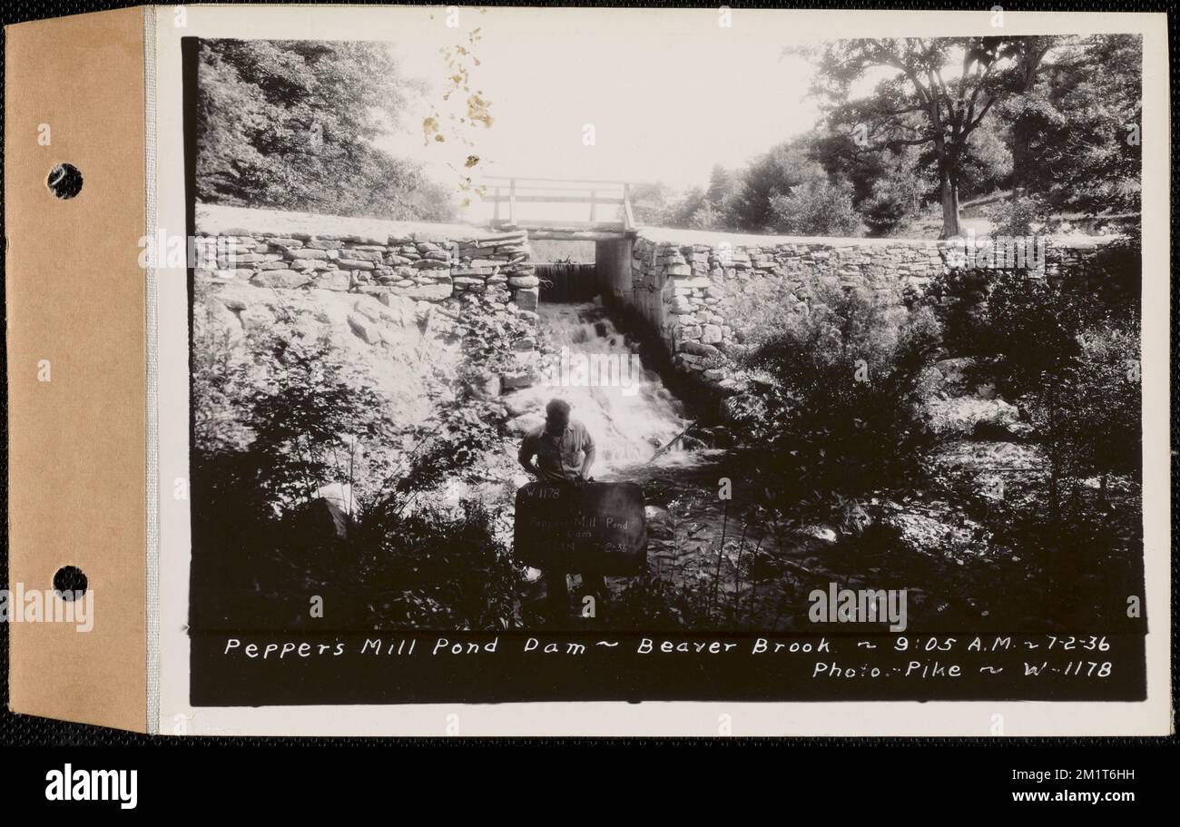 Beaver Brook at Pepper's mill pond dam, Ware, Mass., 905 AM, Jul. 2