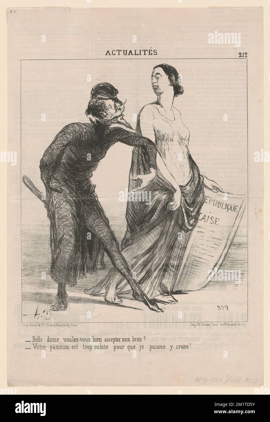 Honoré Daumier, Belle dame voulez-vous accepter mon bras, 19th century Belle  dame voulez-vous  accepter mon bras?; 19th century date Stock Photo -  Alamy