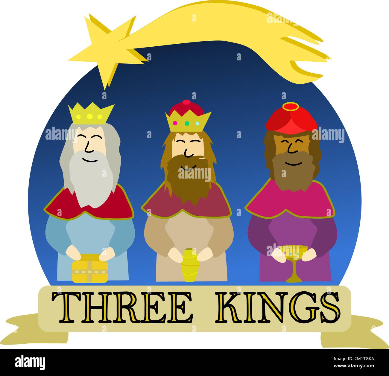 Image of Three Kings with gifts Stock Photo