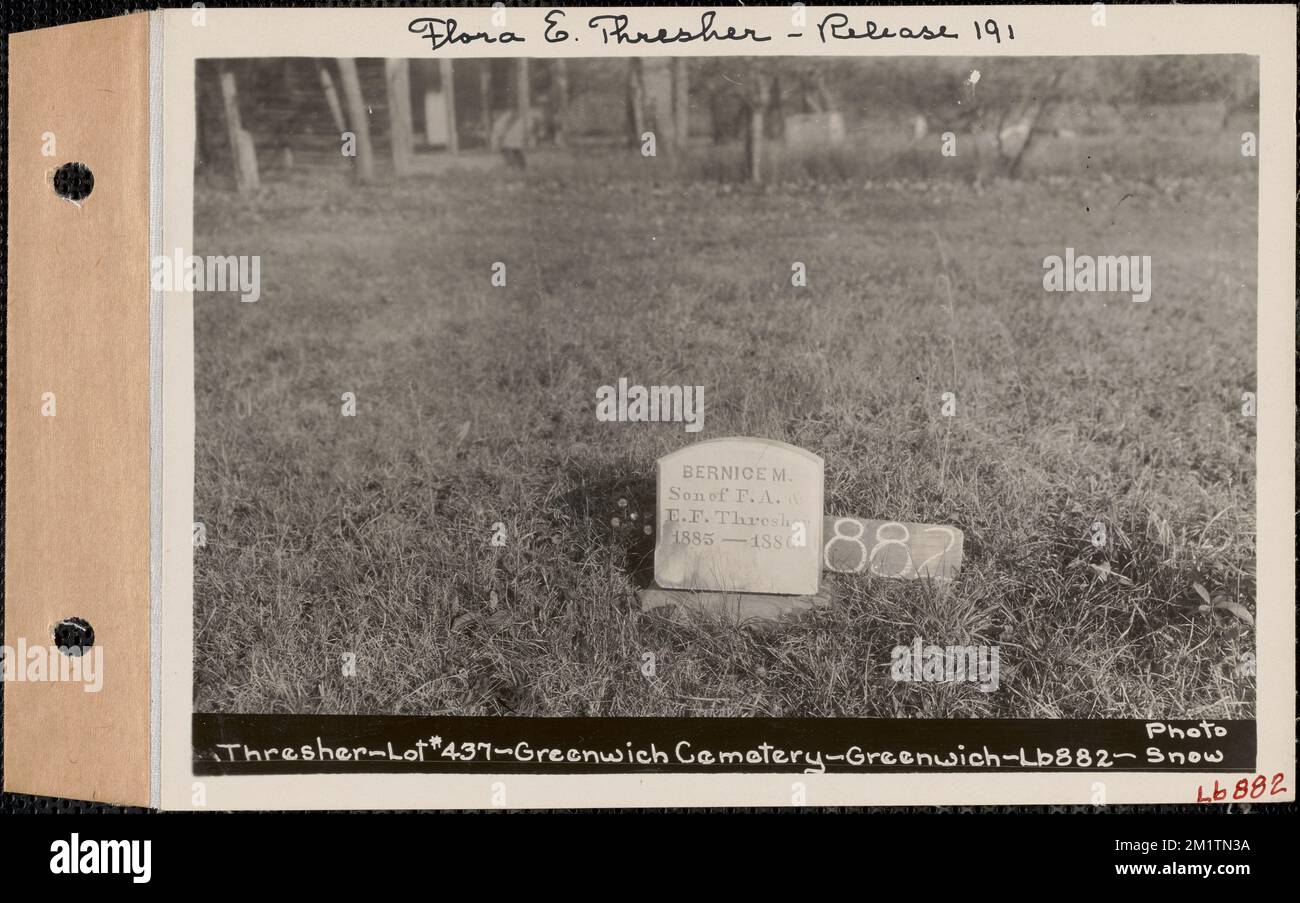Bernice M. Thresher, Greenwich Cemetery, Old section, lot 437