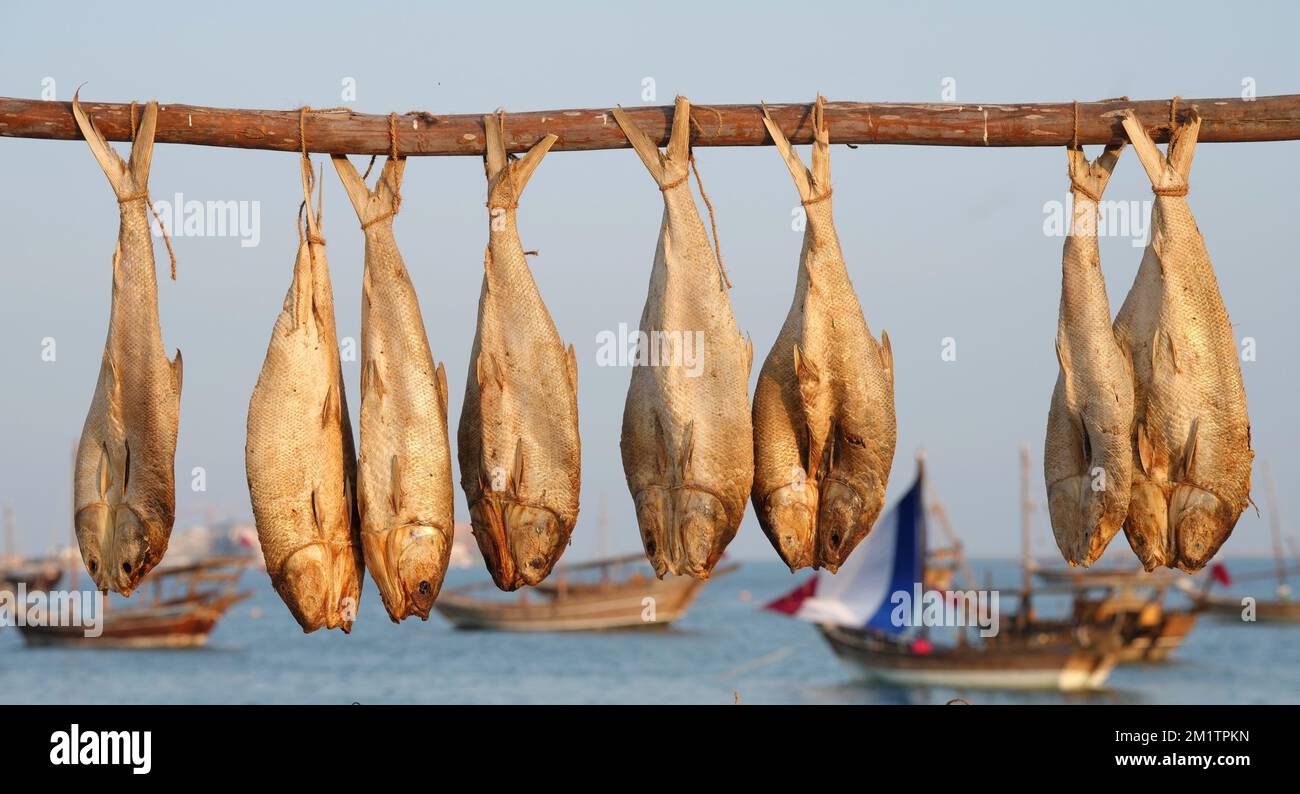 Fish on sale in the Katara Cultural Village in Doha, Qatar. Picture