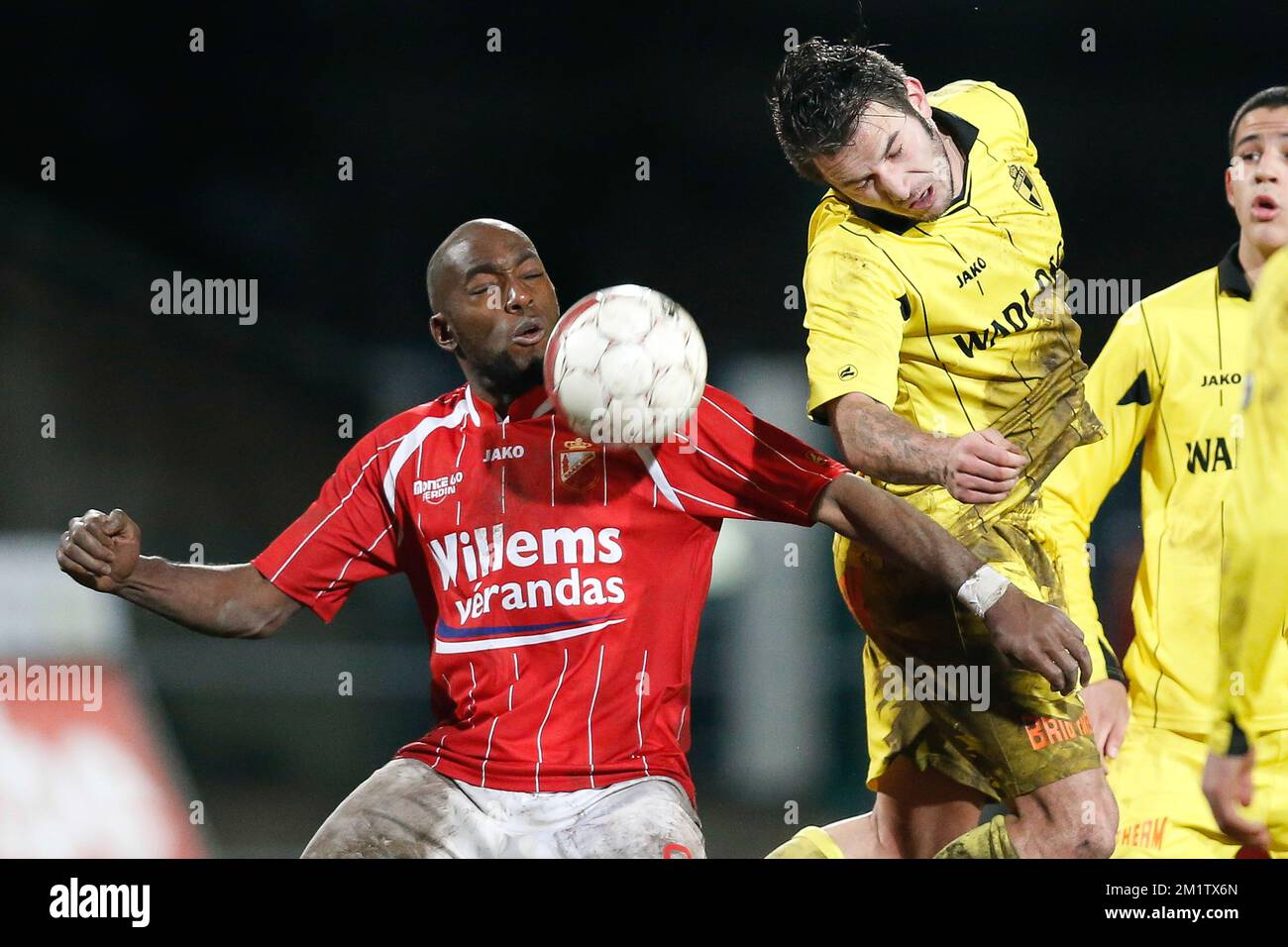 20140208 - MONS, BELGIUM: Mons' Joachim Mununga pictured during the Jupiler  Pro League match between RAEC Mons and Lierse, in Mons, Saturday 08  February 2014, on day 25 of the Belgian soccer, image size:1300x956