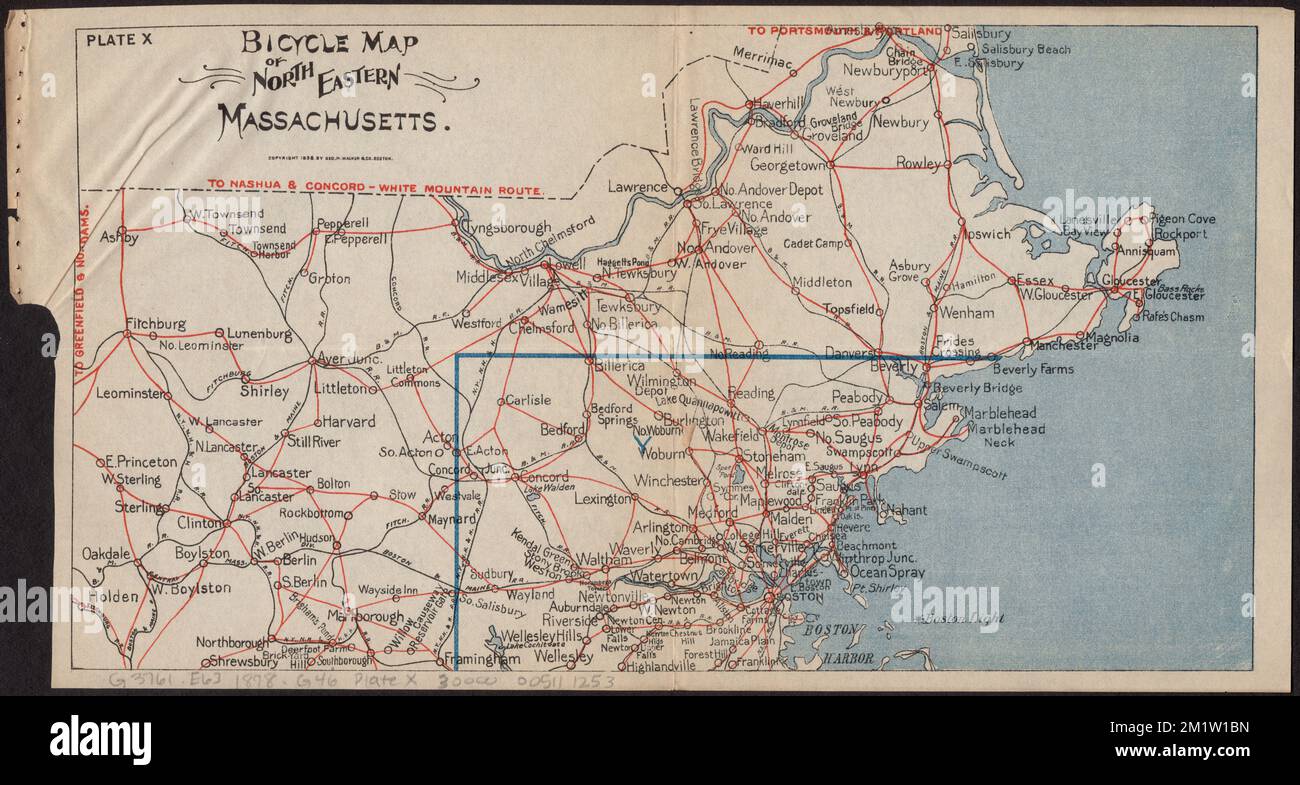 Bicycle map of north eastern Massachusetts - Bicycle Map Of North Eastern Massachusetts Bicycle Trails Massachusetts Maps Cycling Massachusetts Maps Massachusetts Maps Norman B Leventhal Map Center Collection 2M1W1BN