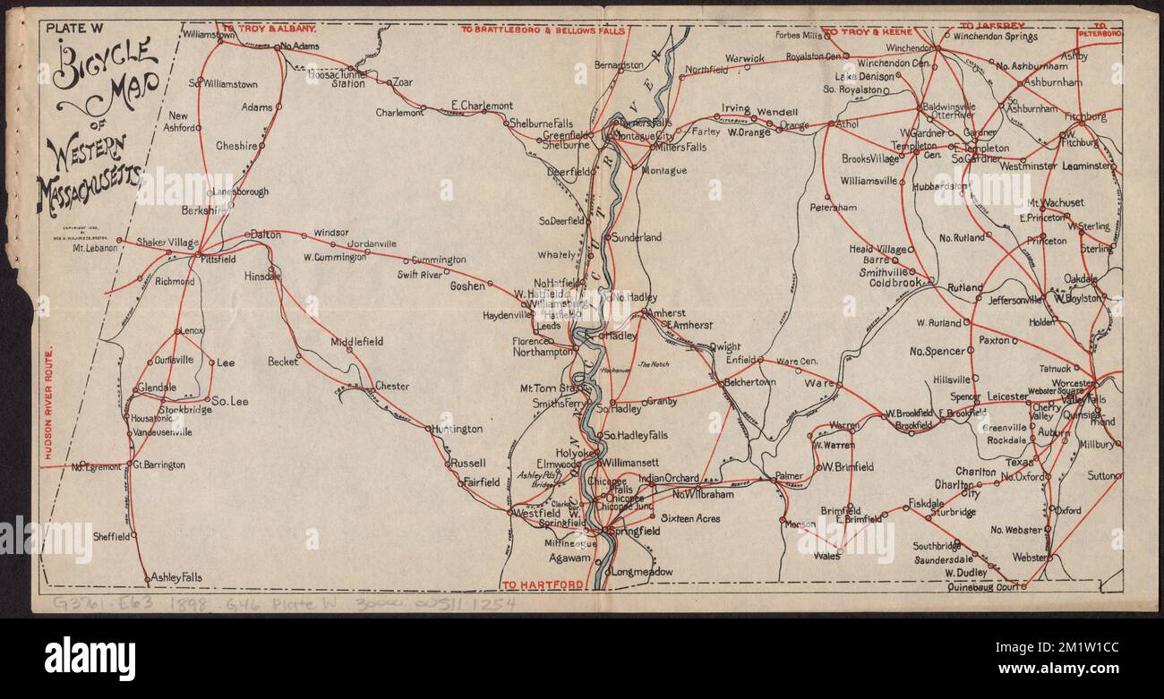 Bicycle map of western Massachusetts - Bicycle Map Of Western Massachusetts Bicycle Trails Massachusetts Maps Cycling Massachusetts Maps Massachusetts Maps Norman B Leventhal Map Center Collection 2M1W1CC