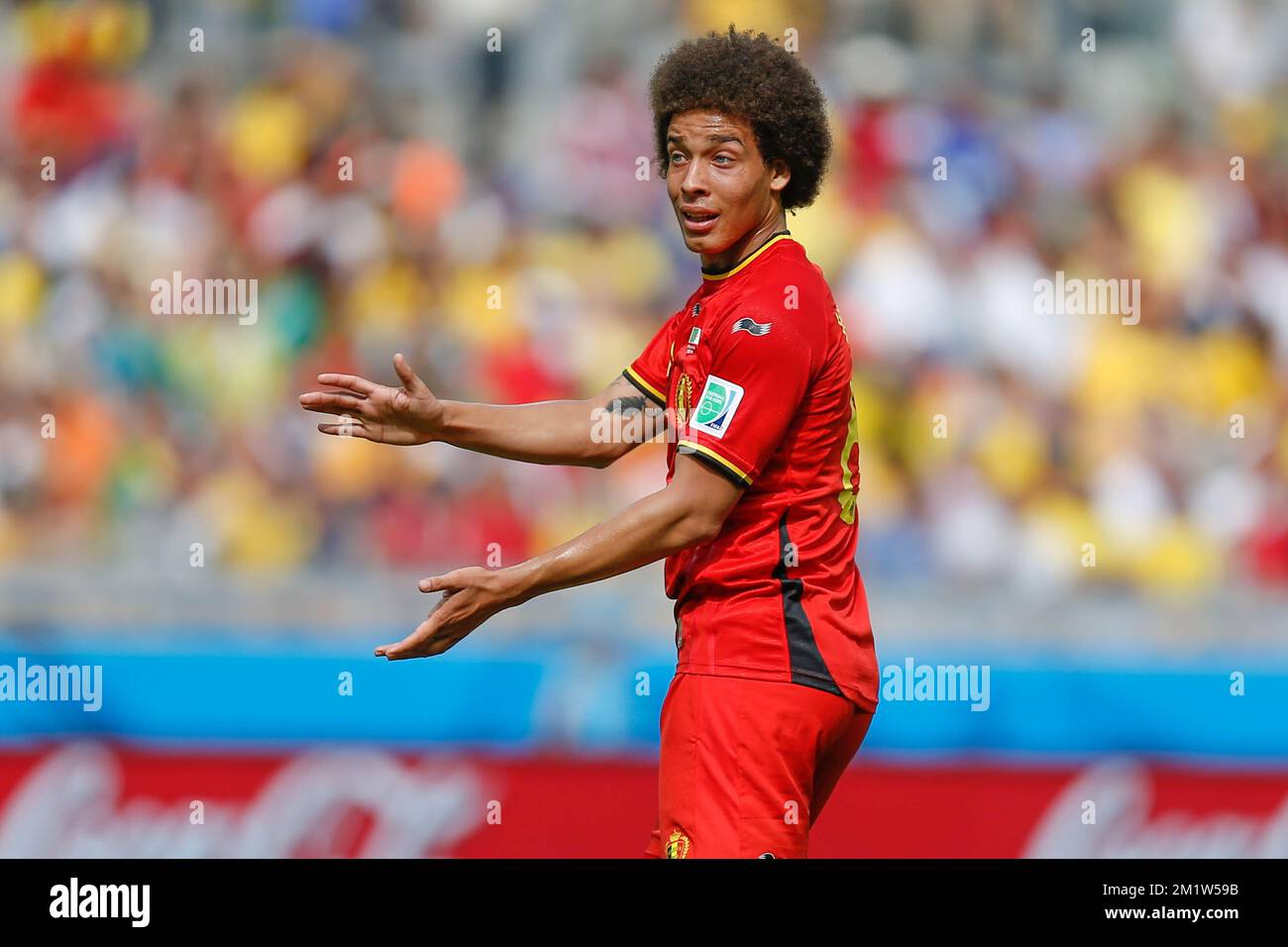 Belgium's Axel Witsel reacts during a soccer game between Belgian national team The Red Devils and Algeria in Belo Horizonte, Brazil, the first game in Group H of the first round of the 2014 FIFA World Cup, Tuesday 17 June 2014. Stock Photo