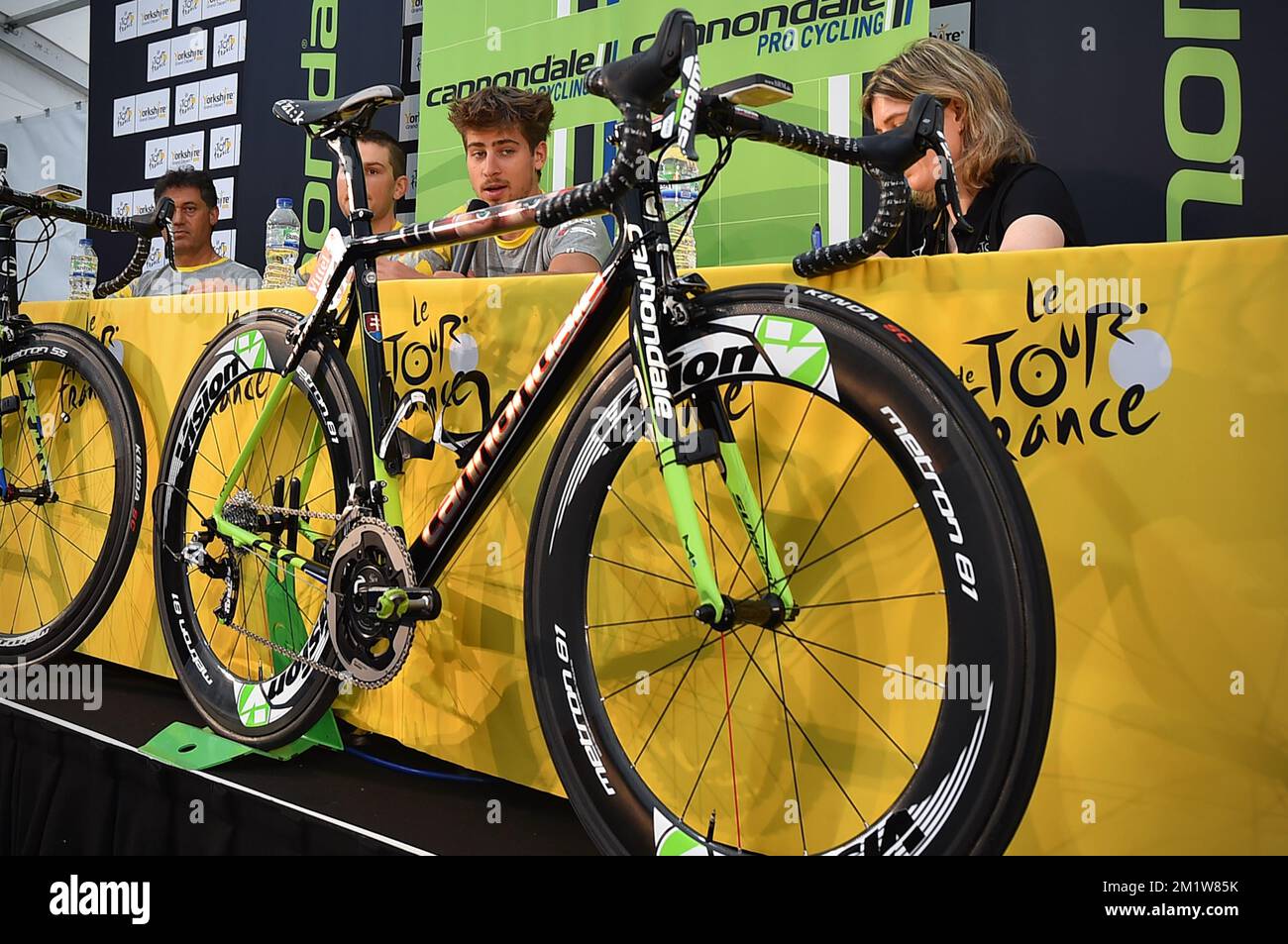 Slovakian Peter Sagan of Cannondale Pro Cycling pictured during a press conference of Cannondale cycling team ahead of the 2014 edition of the Tour de France cycling race in Leeds United Kingdom