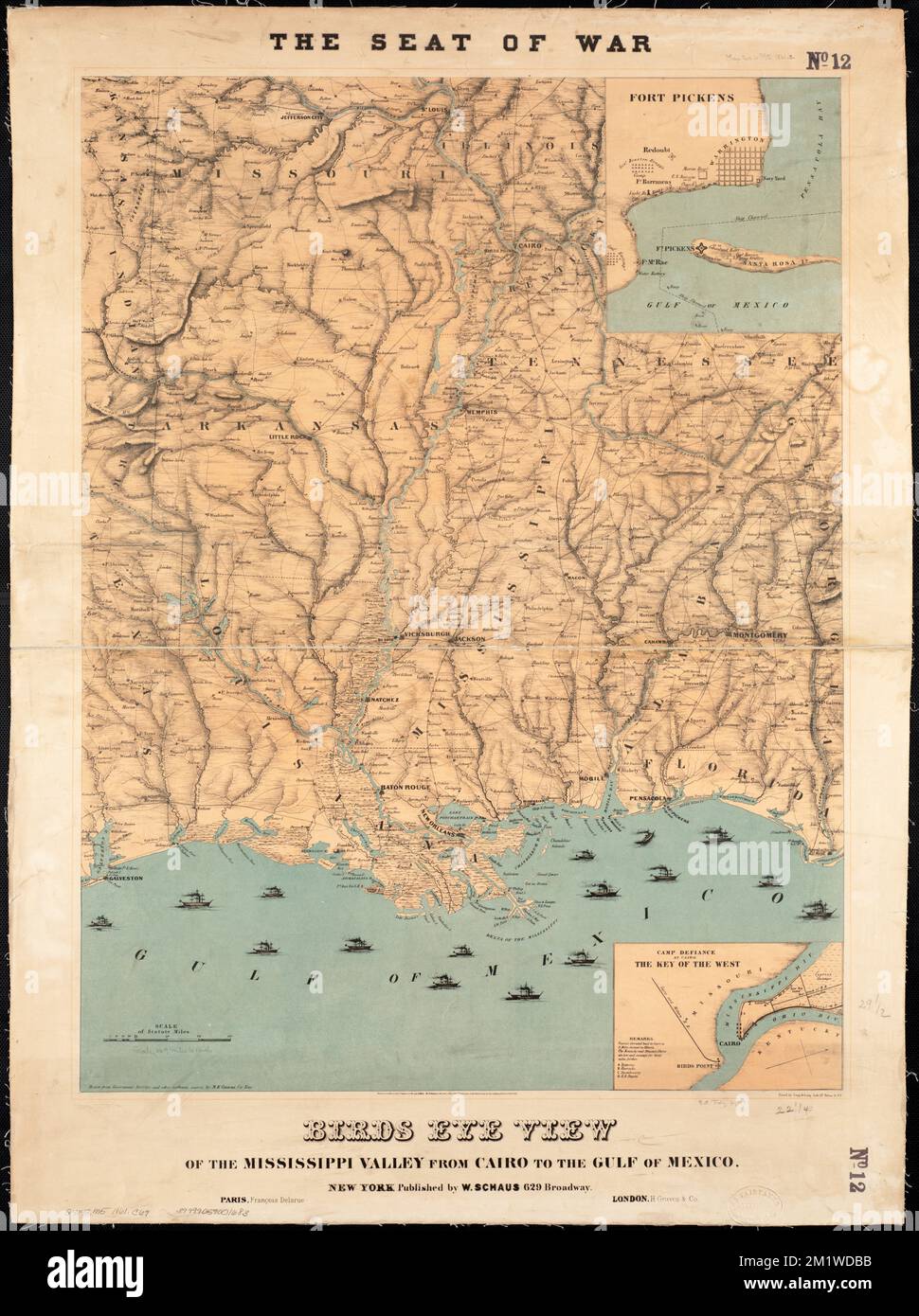 Birds eye view of the Mississippi - Birds Eye View Of The Mississippi Valley From Cairo To The Gulf Of Mexico Mississippi River Valley History Civil War 1861 1865 Maps Confederate States Of America History Maps United States History Civil War 1861 1865 Maps Norman B Leventhal Map Center Collection 2M1WDBB 