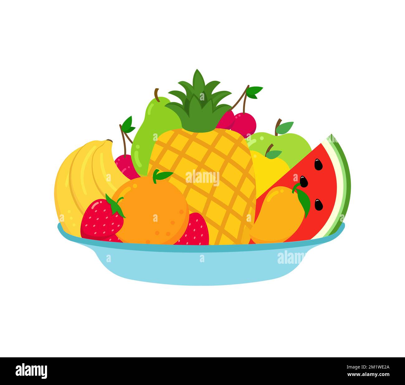 fruit in plate. Fruit healthy organic food sweet and nature concept