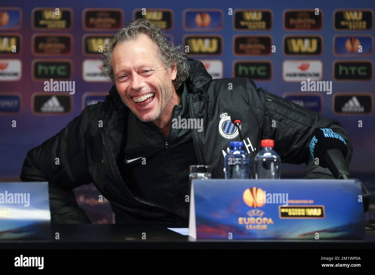Pascal Braud 20141022 - BRUGGE, BELGIUM: Club's head coach Michel Preud'homme laughs ...