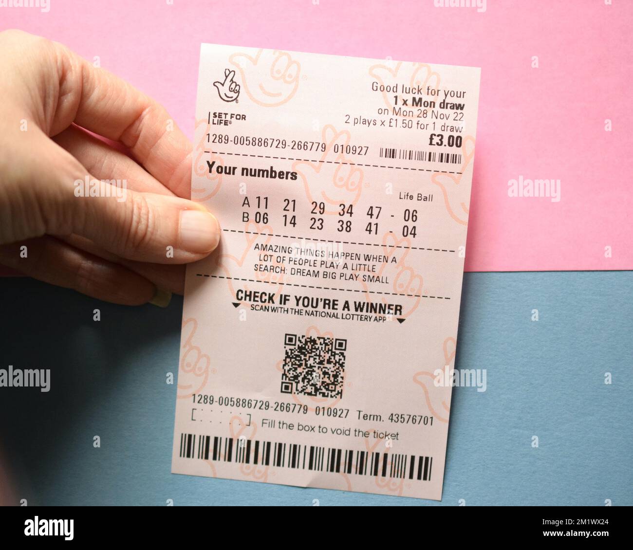 british-lottery-ticket-set-for-life-in-a-female-hand-stock-photo-alamy