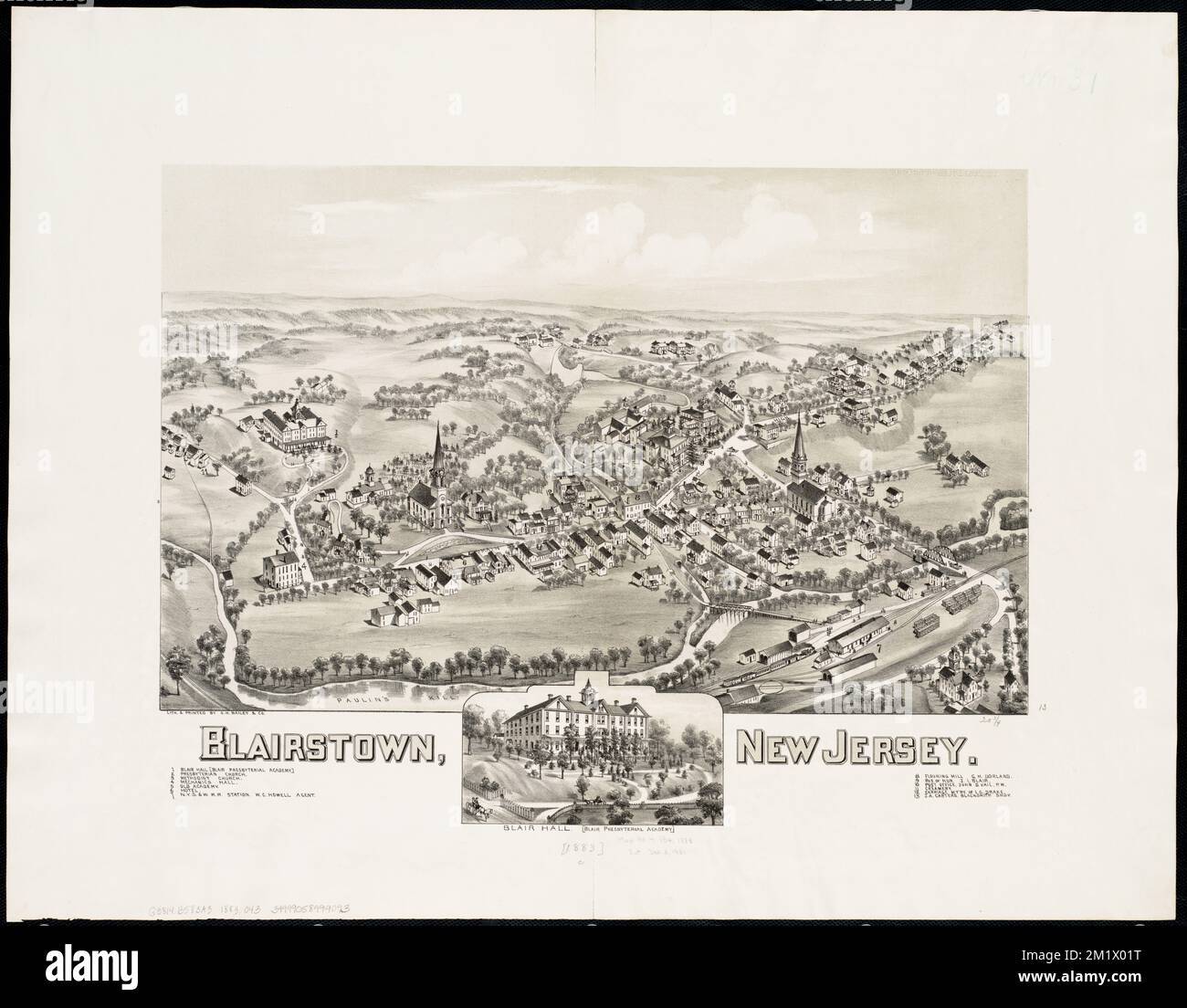 Blairstown New Jersey Blairstown - Blairstown New Jersey Blairstown Nj Aerial Views Norman B Leventhal Map Center Collection 2M1X01T 