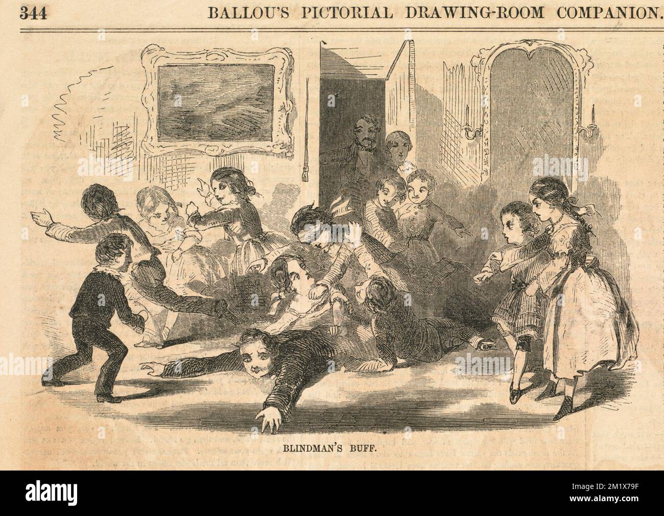 Blindman's buff , Games, Play Recreation Stock Photo - Alamy