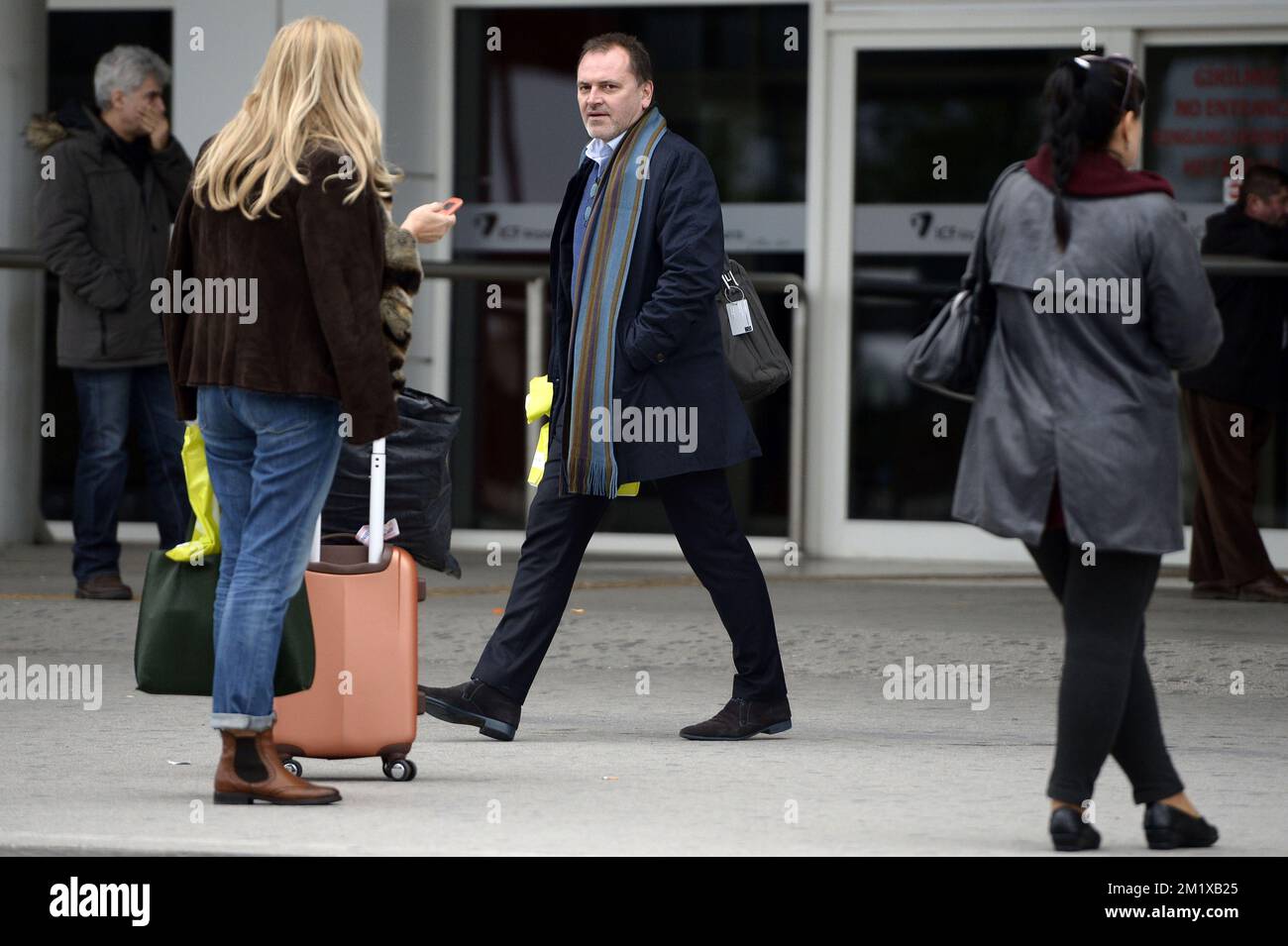 20150104 - ANTALYA, TURKEY: Genk's technical director Gunther Jacob pictured after the arrival of Belgian first division soccer team KRC Genk at the airport of Antalya, Turkey, Sunday 04 January 2015, on the road to their winter camp in Turkey. BELGA PHOTO YORICK JANSENS Stock Photo