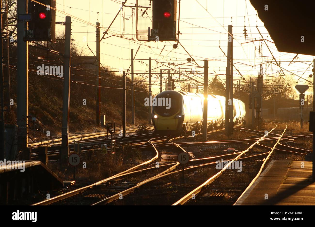 Avanti West Coast class 390 pendolino electric multiple unit passing ...