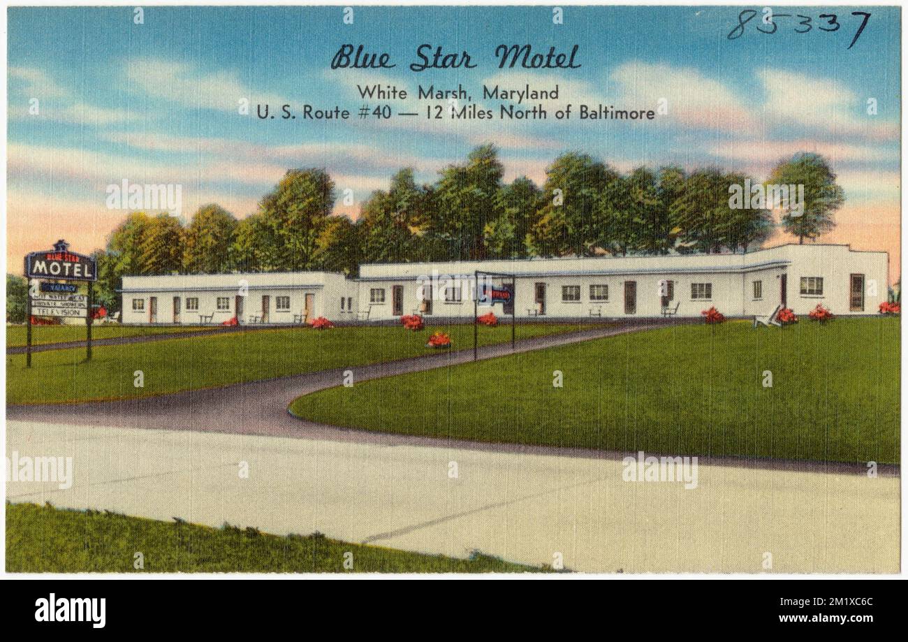 Blue Star Motel, White Marsh, Maryland, U. S. Route 40 12 miles