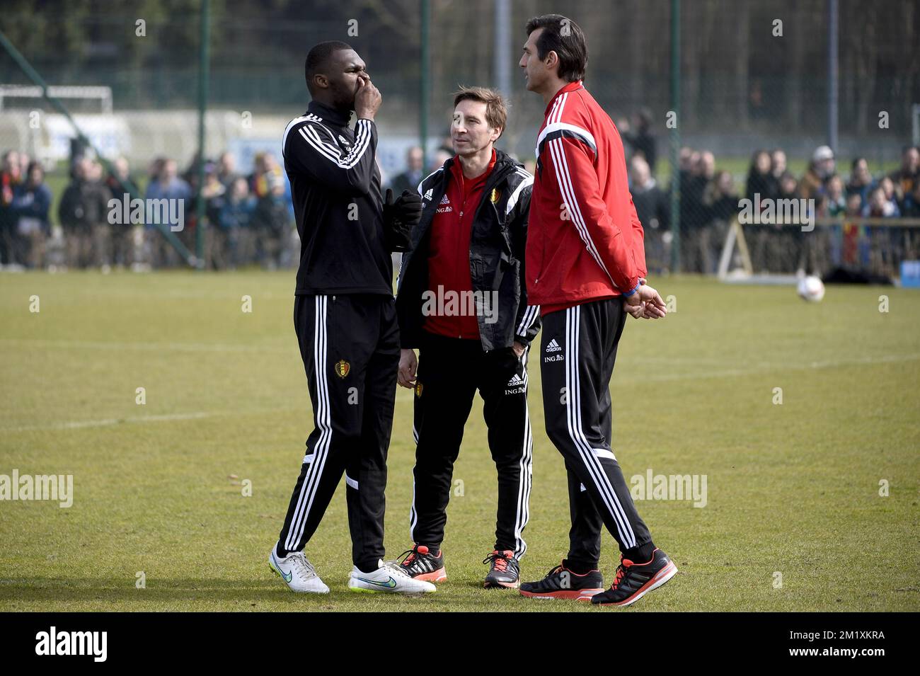 Belgium's Mousa Dembele, Belgium's physical therapist Bernard