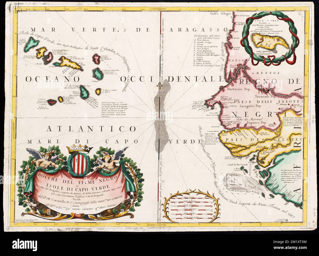 1460 Maps Bocche del Fiume Negro et Isole di Cape Verde : possedute dà Portoghesi ...