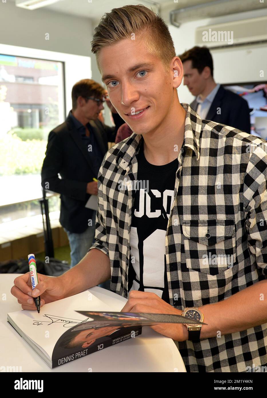 20150513 - LEUVEN, BELGIUM: Anderlecht's Dennis Praet pictured during a  press conference to present the book '10' on winner of Gold Shoe (Gouden  Schoen - Soulier d'Or) and Anderlecht player Dennis Praet,