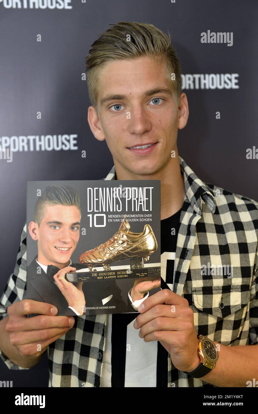 20150513 - LEUVEN, BELGIUM: Anderlecht's Dennis Praet pictured during a  press conference to present the book '10' on winner of Gold Shoe (Gouden  Schoen - Soulier d'Or) and Anderlecht player Dennis Praet,