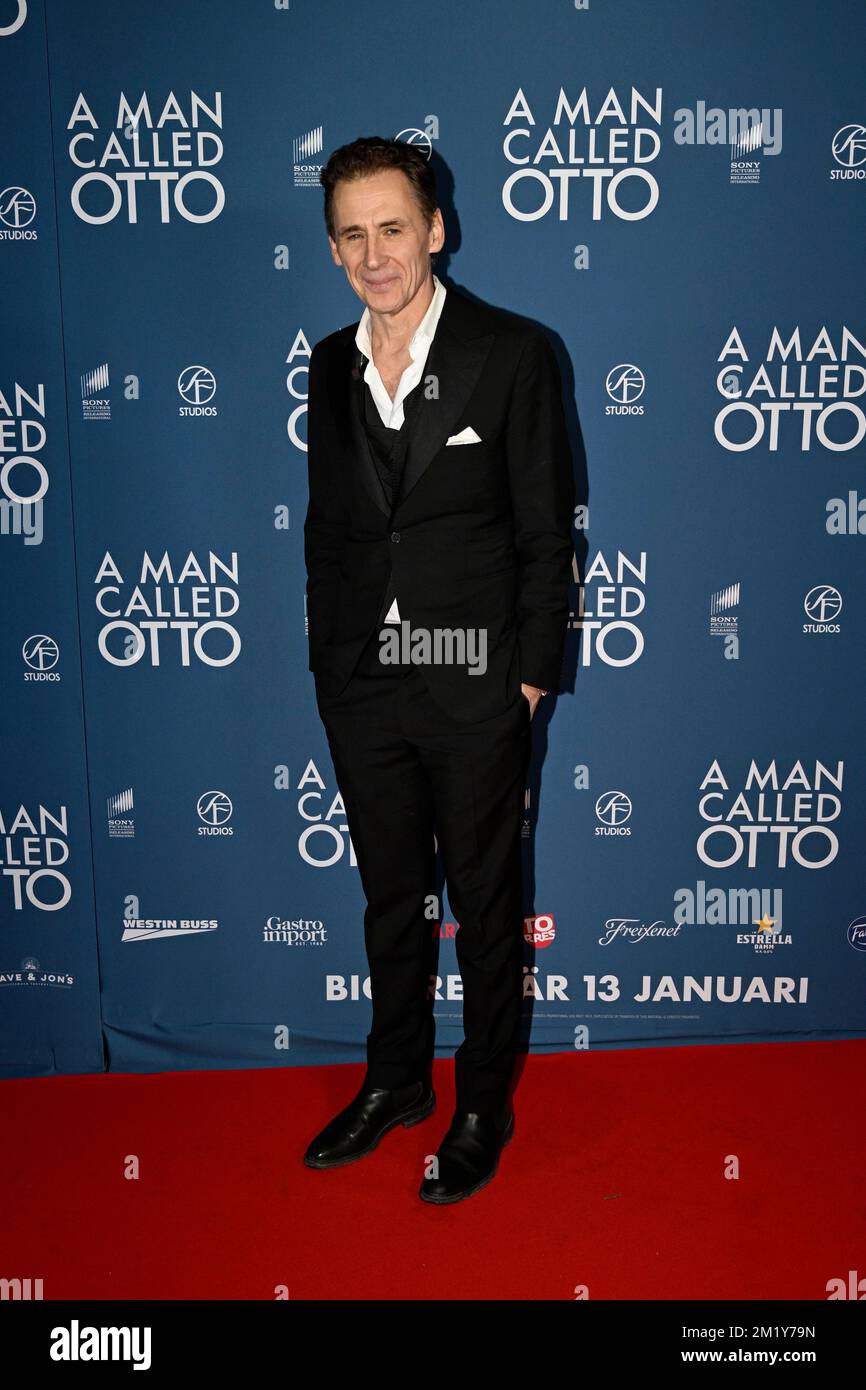 Author David Lagercrantz arrives to the premiere of the movie "A Man