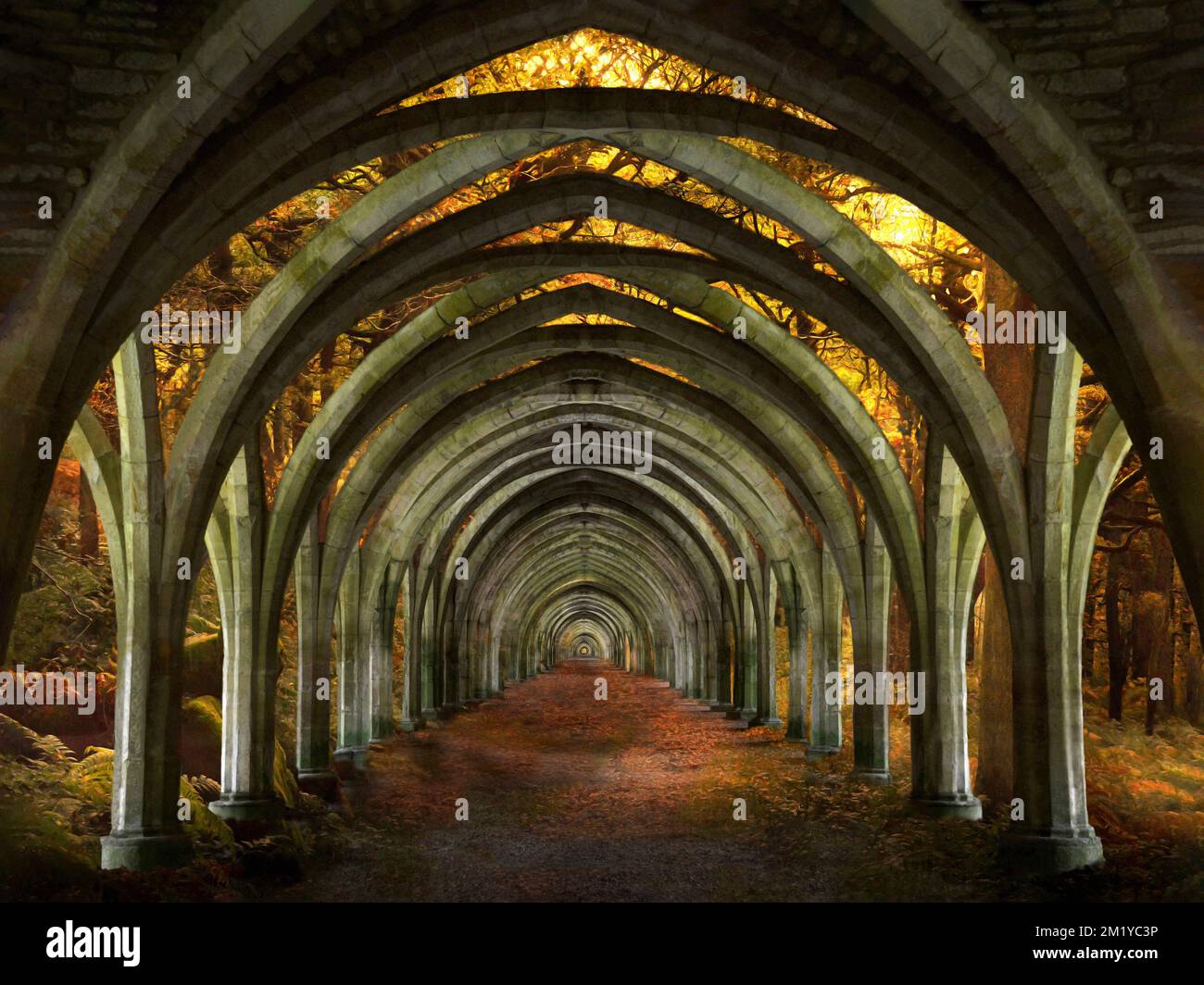 Arches path pathway hi-res stock photography and images - Alamy