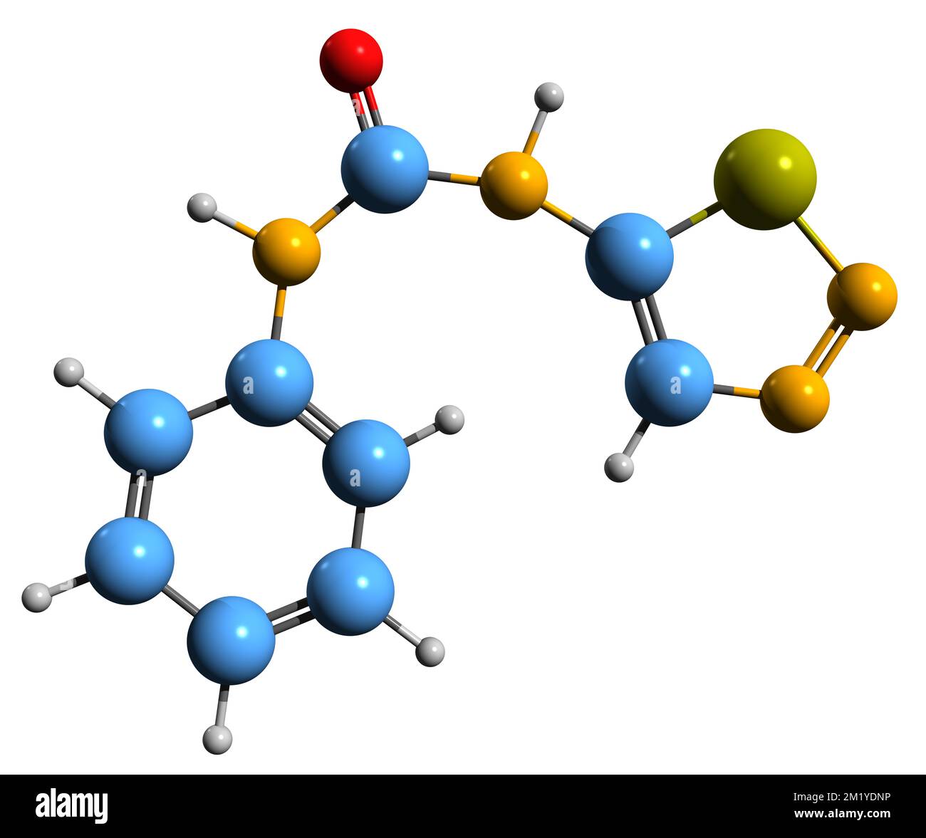 3D image of Thidiazuron skeletal formula - molecular chemical structure of  plant growth regulator isolated on white background Stock Photo