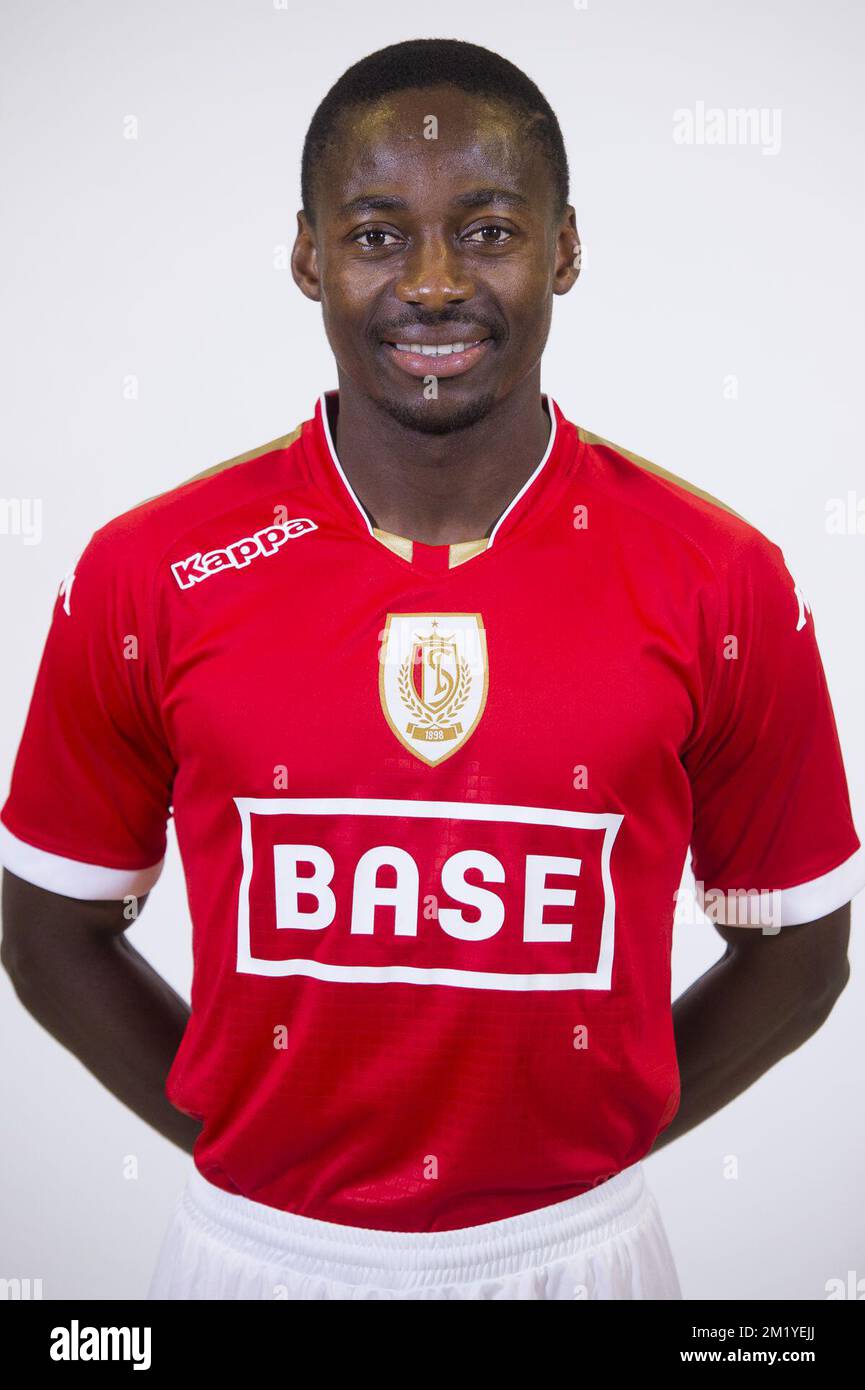 Standard's Eyong Enoh pictured during the 2015-2016 season photo shoot of Belgian first league soccer team Standard de Liege, Monday 13 July 2015 in Liege.  Stock Photo