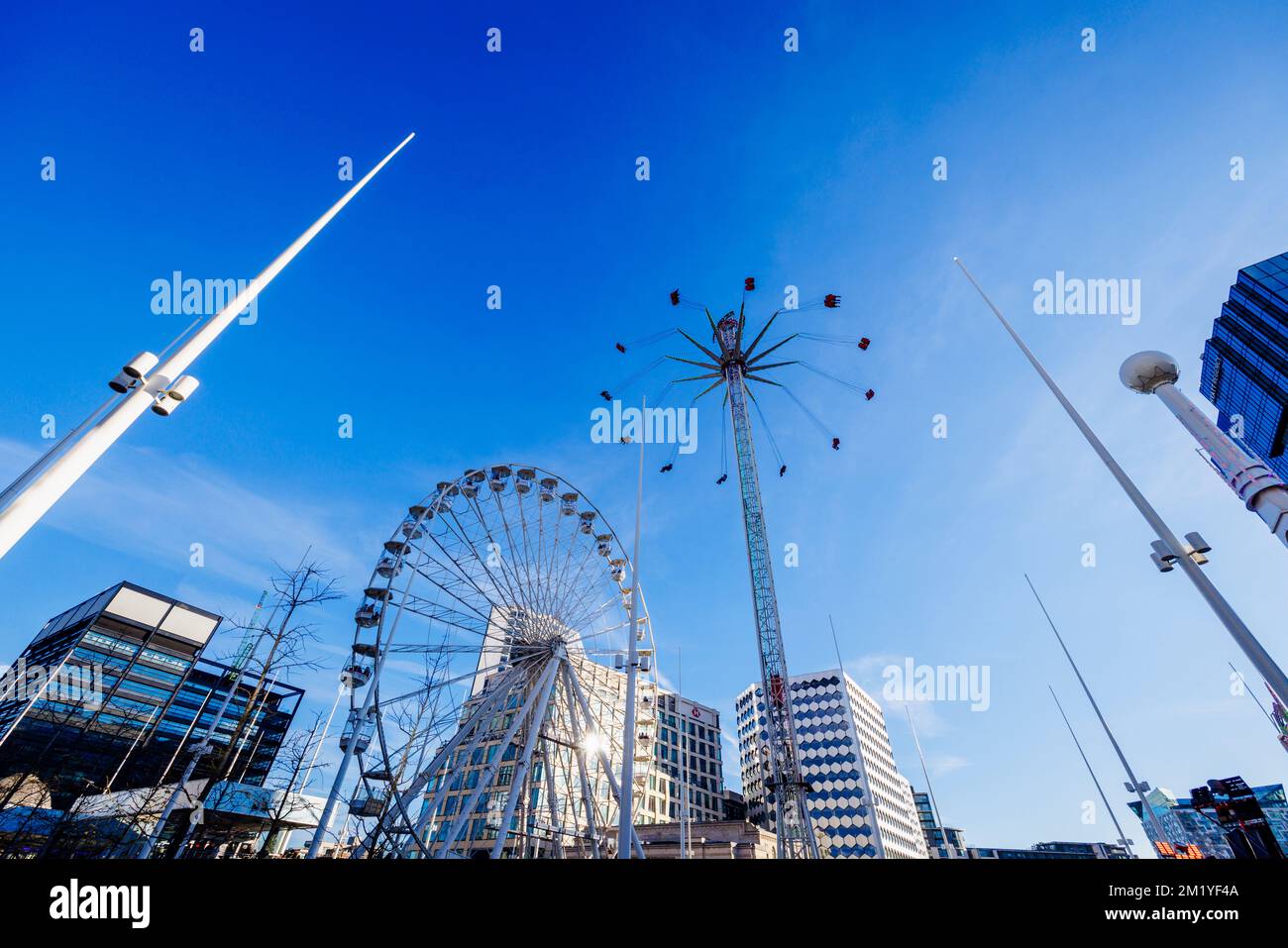 The Birmingham Big Wheel and rides, Centenary Square, Birmingham, West