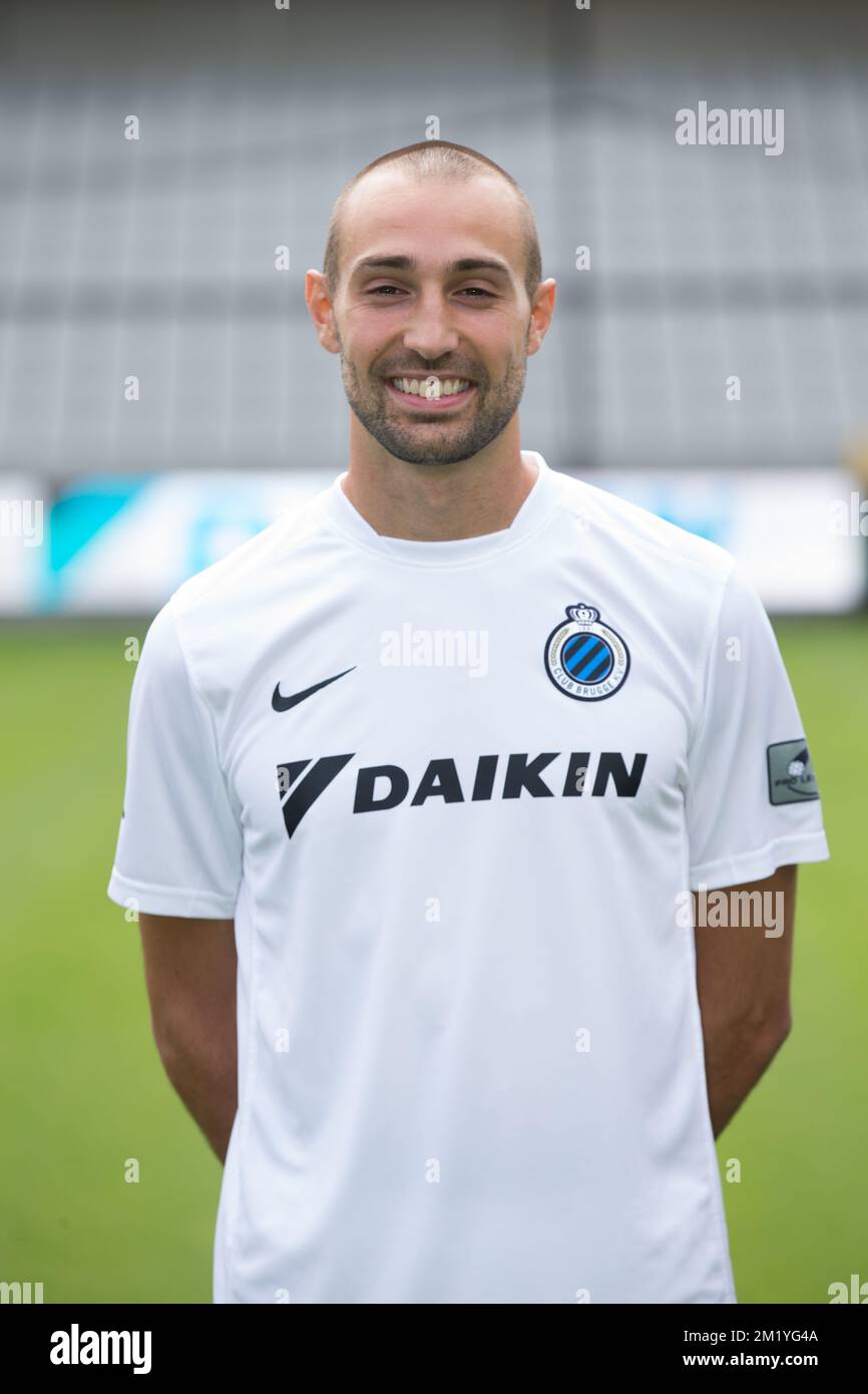 Club's Sebastien Bruzzese poses for the photographer during the 2015-2016  season photo shoot of Belgian first league soccer team Club Brugge, Friday  17 July 2015 in Brugge Stock Photo - Alamy