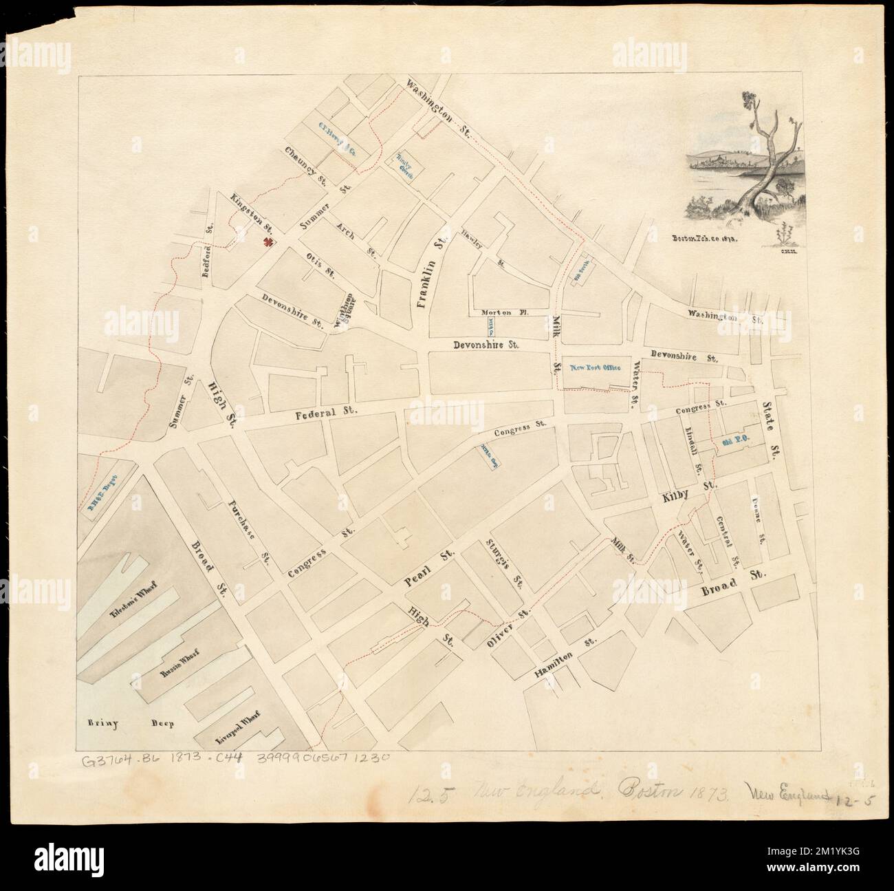 Leventhal Map Collection Boston, Feb. 20 1873 , Boston Mass., Maps Norman B. Leventhal Map ...