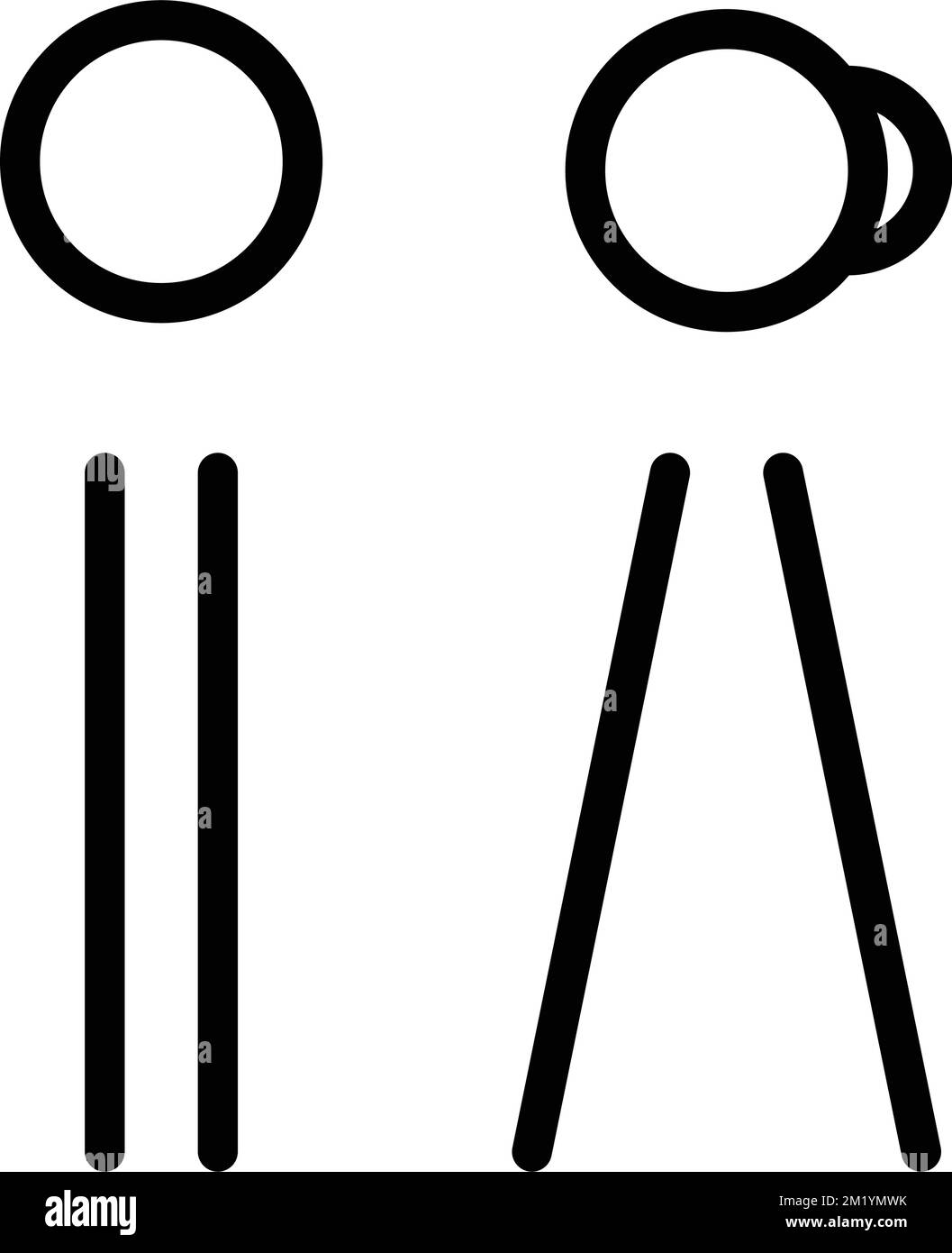 Toilet sign vector with man and woman restroom symbol in a glyph ...