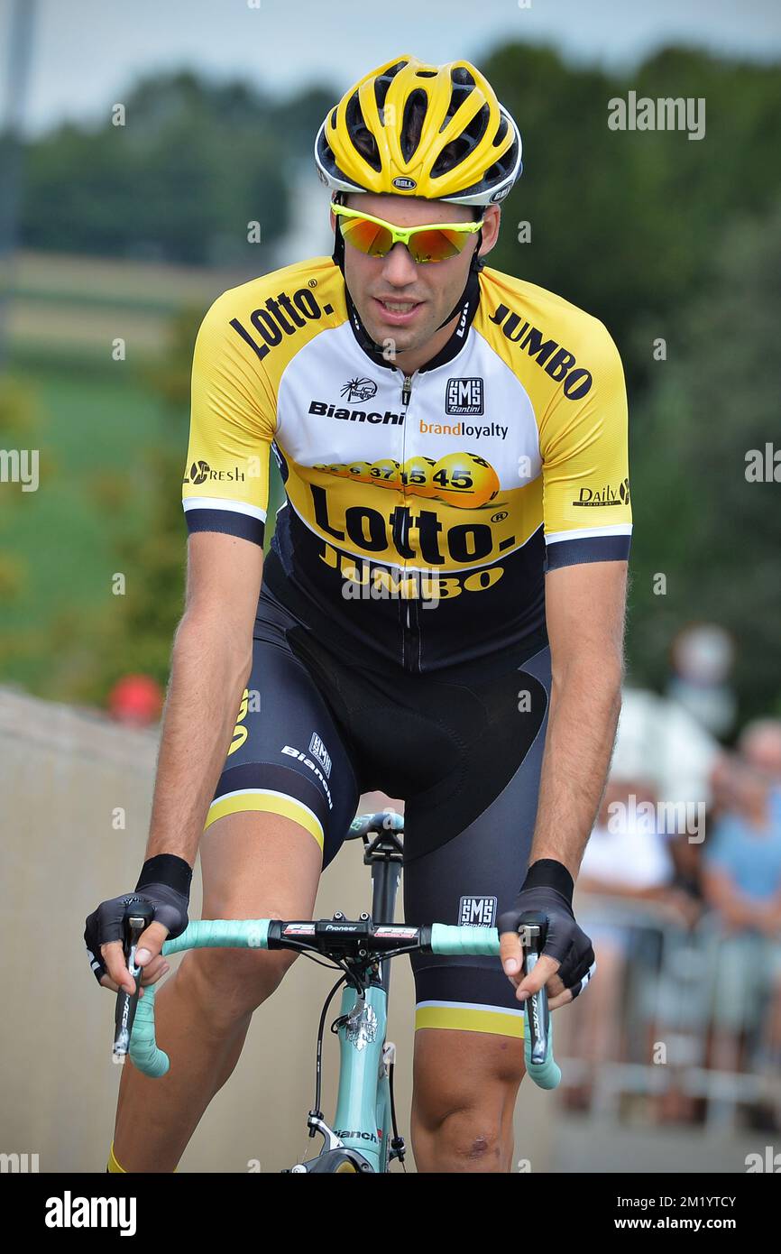 Belgian Maarten Wynants of Team LottoNL-Jumbo pictured at the start of the 5th stage of the Eneco Tour cycling race, 179,6 km from Riemst to Sittard-Geleen, Friday 14 August 2015, The Netherlands.  Stock Photo