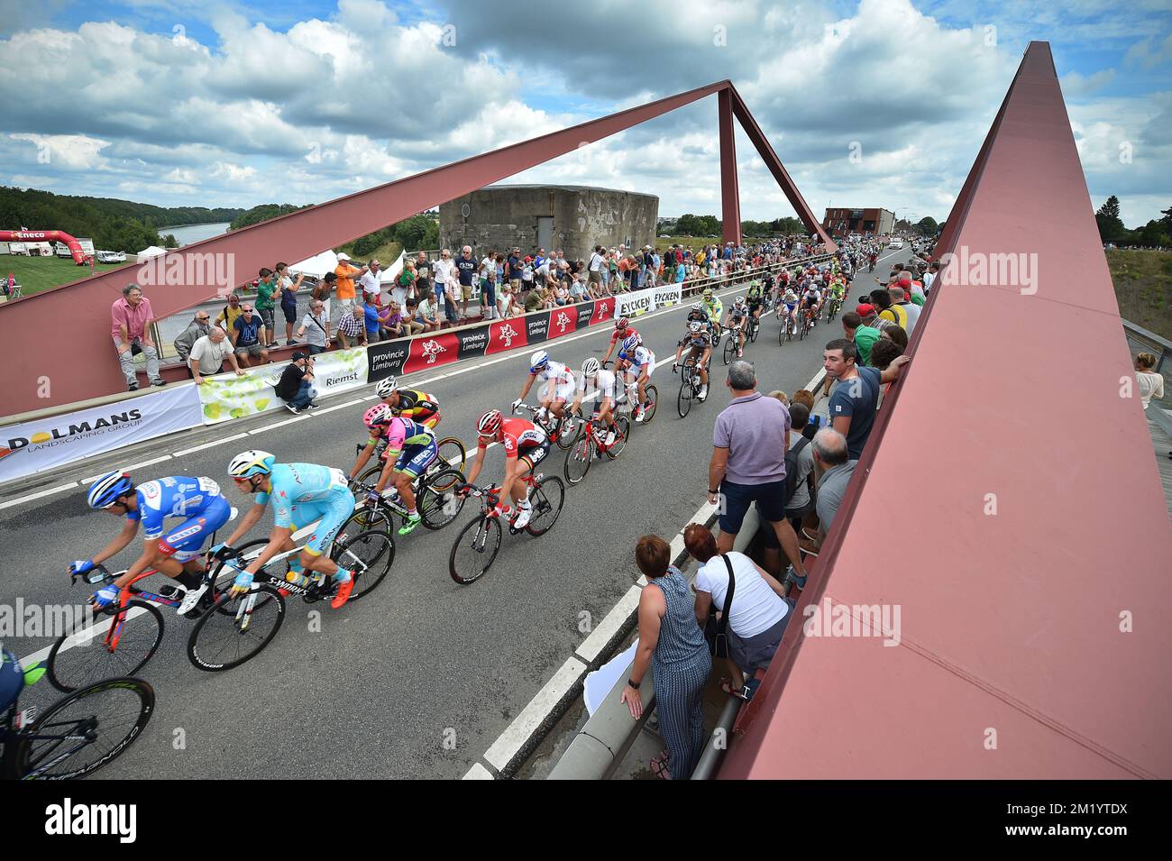 Illustration picture taken during the 5th stage of the Eneco Tour cycling race, 179,6 km from Riemst to Sittard-Geleen, Friday 14 August 2015, The Netherlands.  Stock Photo