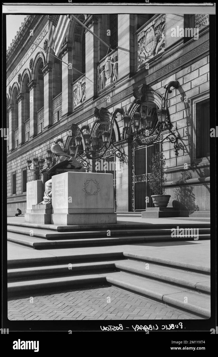 Boston Public Library, steps , Architecture, Public libraries