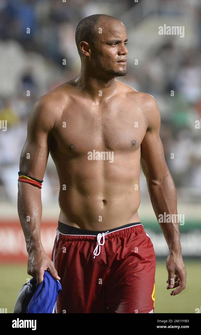 20150906 - NICOSIA, CYPRUS: Belgium's captain Vincent Kompany pictured  after a soccer game between the Cyprus national team and the Belgian Red  Devils, Sunday 06 September 2015, in Nicosia, Cyprus, a Euro, image size:837x1390