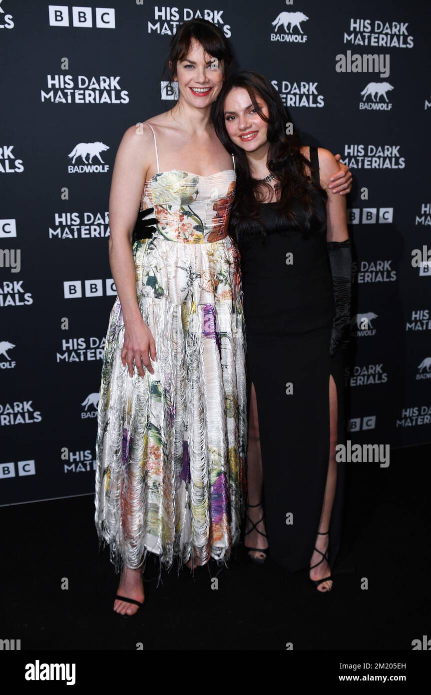 December 13th, 2022, London, UK. Ruth Wilson and Dafne Keen arriving at